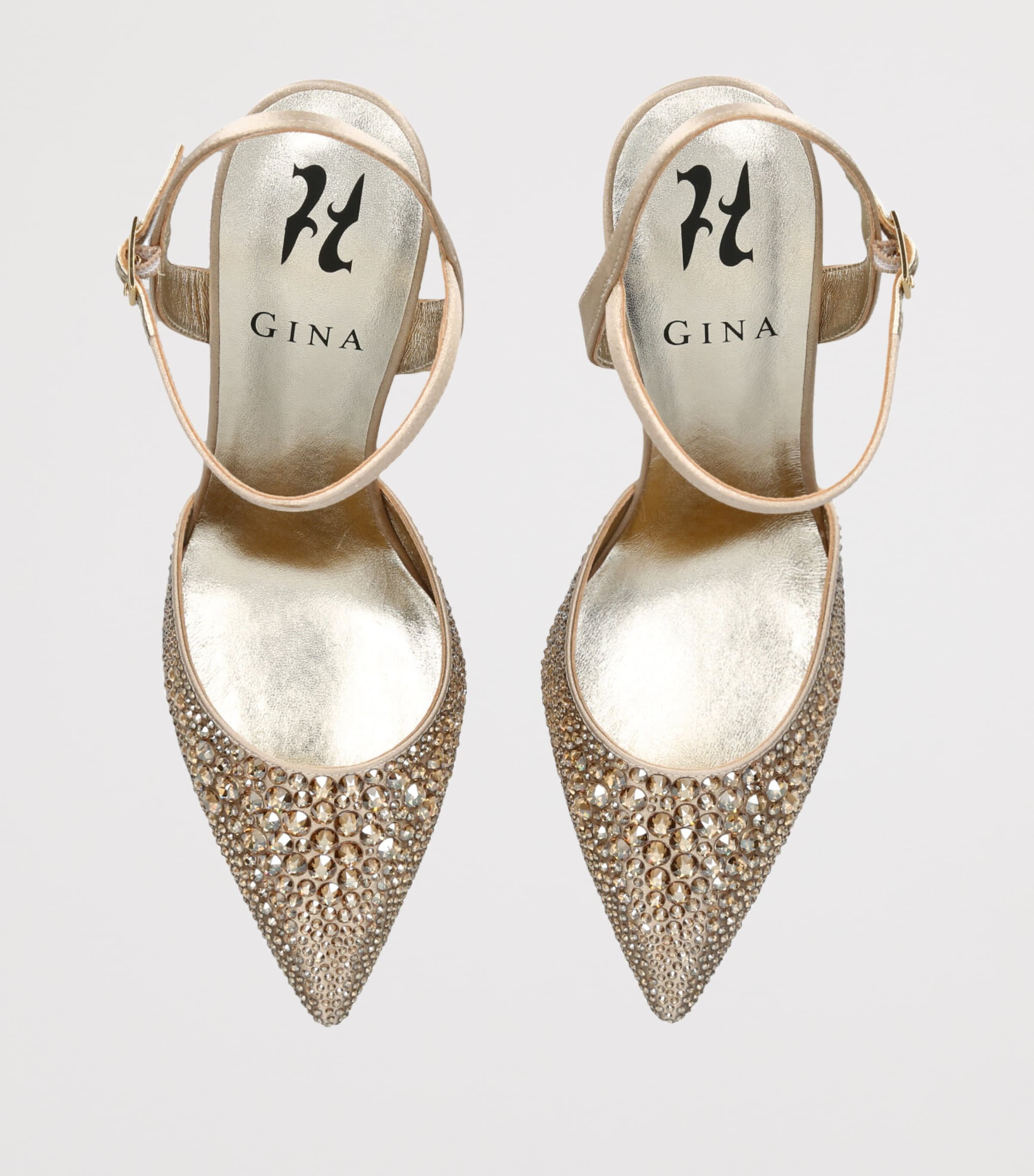 Gina Embellished Karla Slingback Heels 85 Gold Image 4