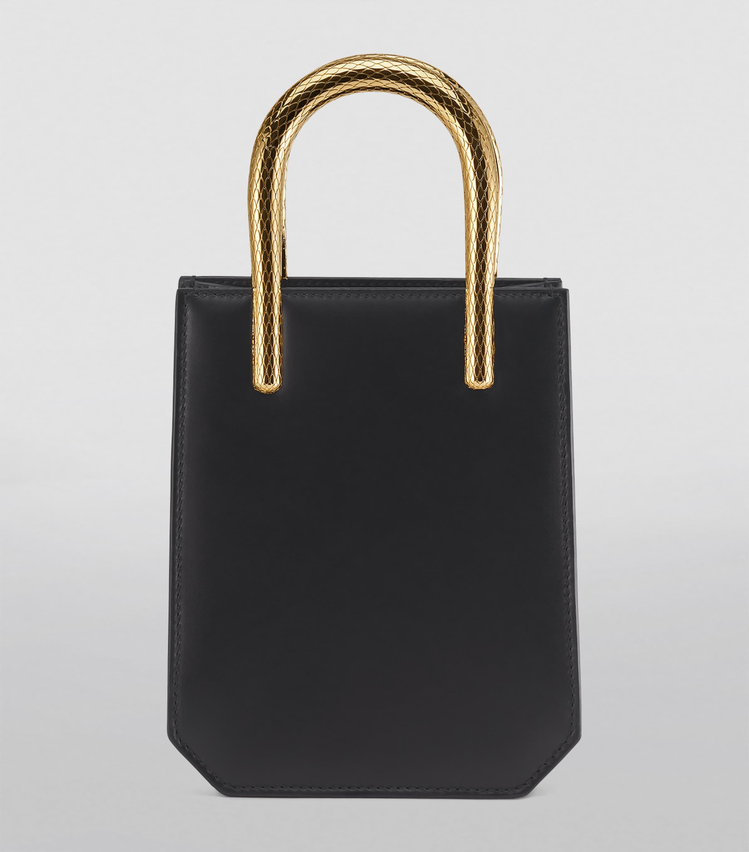 バッグ BVLGARI / Structured Leather Tote Bag Black Calf leather Serpentine Tote 292110 | Bvlgari