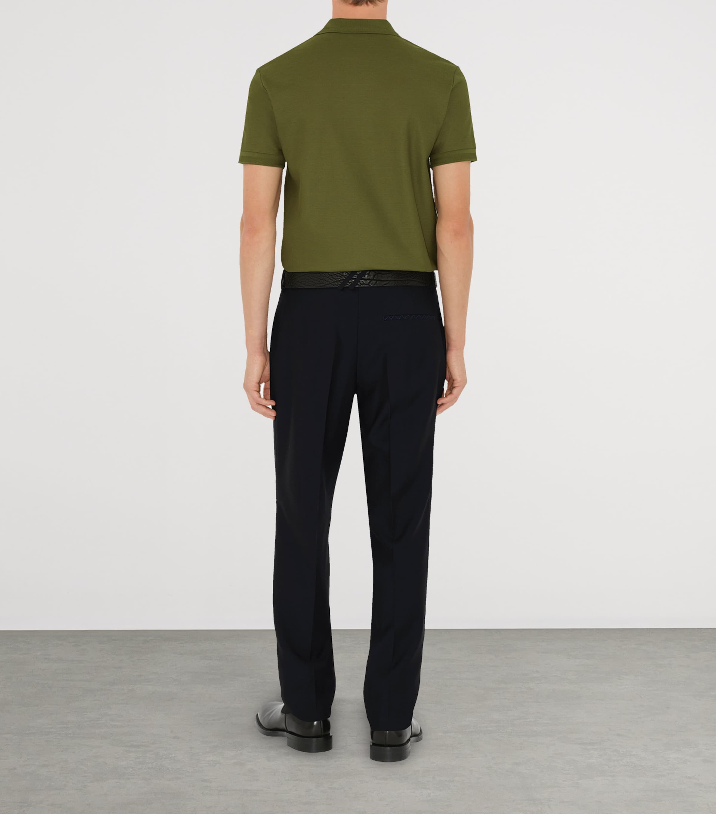 Cotton EKD -Embroidered Polo Shirt OLIVE Image 4