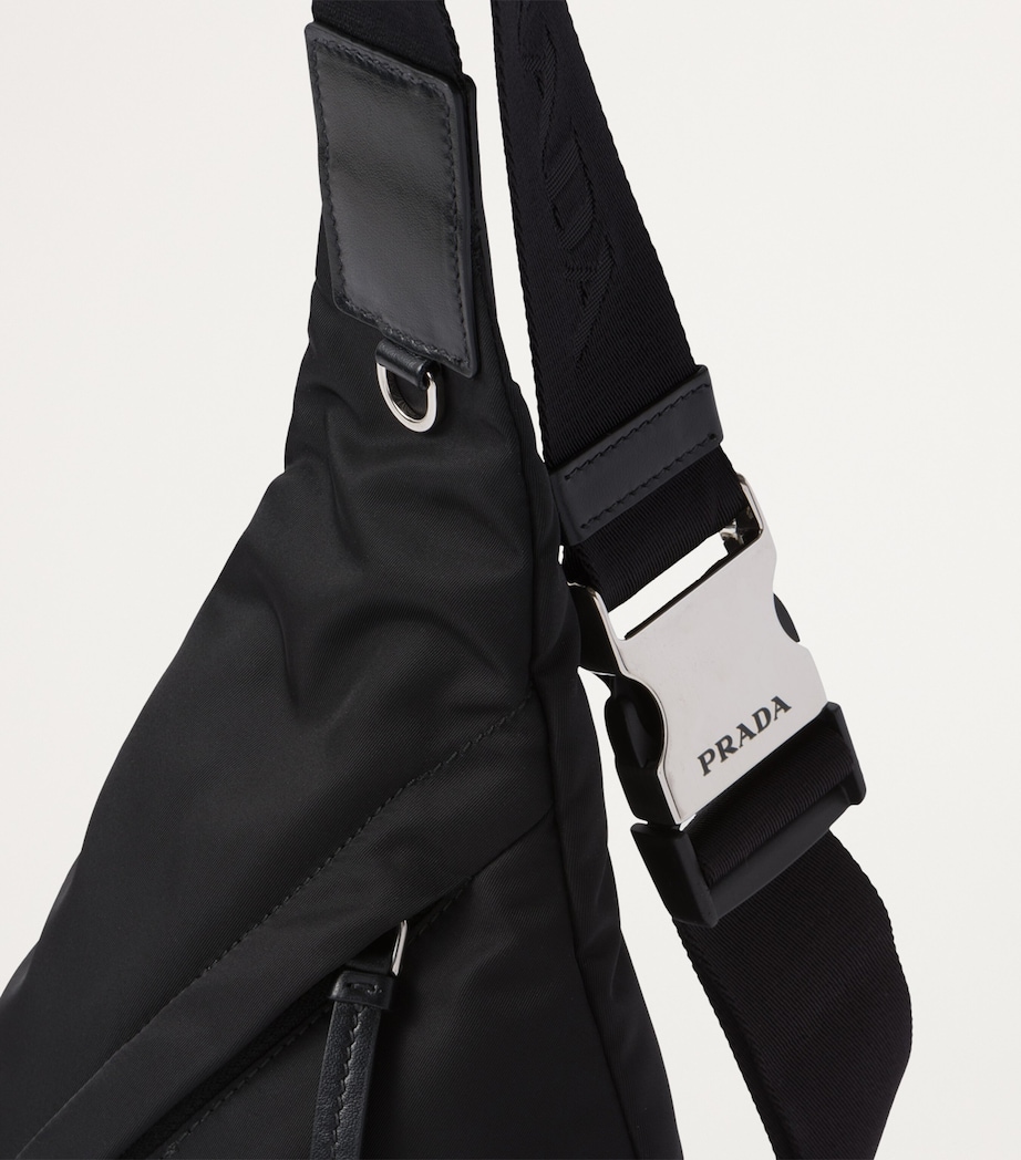 Re-Nylon and Leather Backpack F0002 Image 6