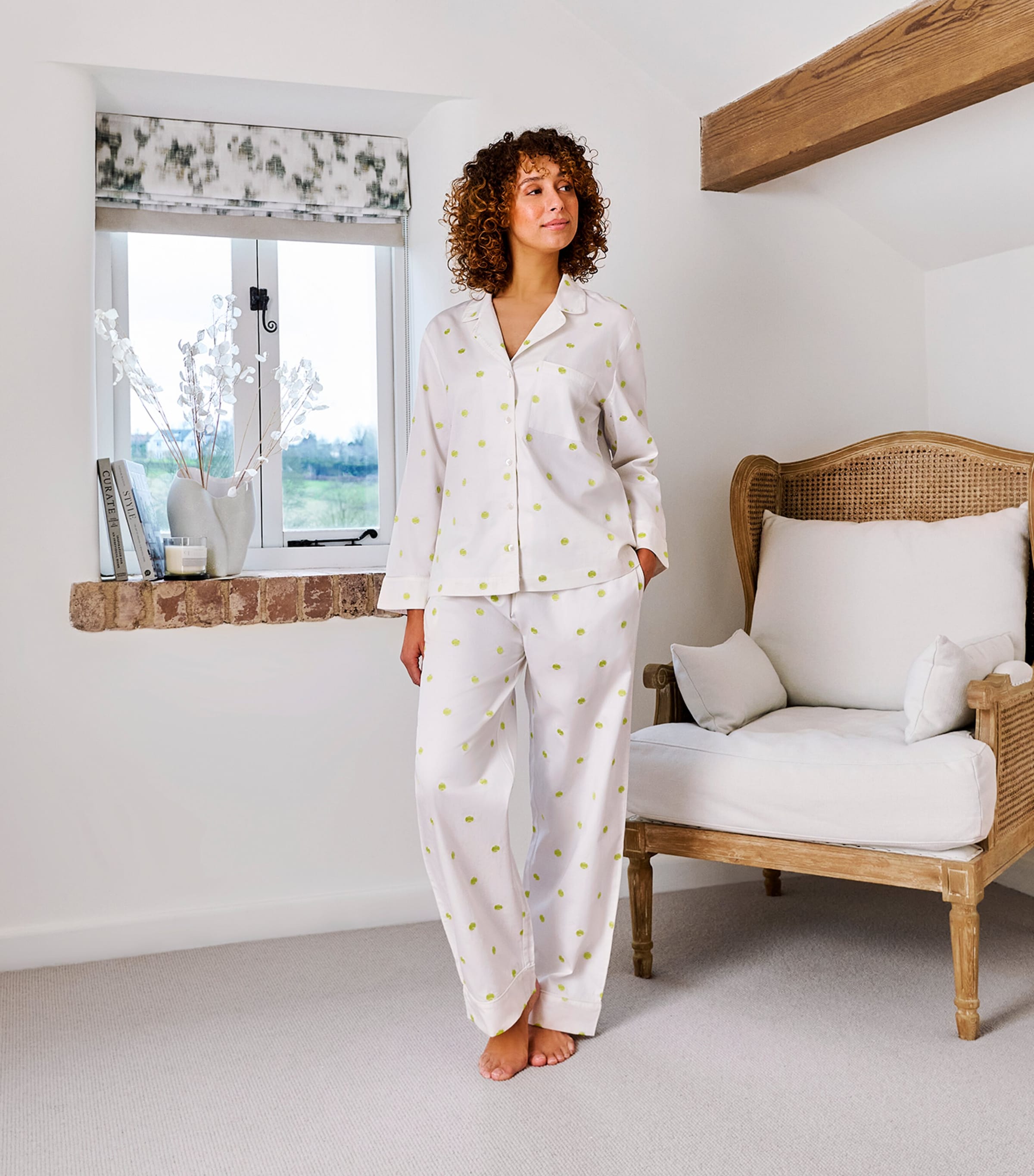 Christy x Wimbledon Tennis Ball Pyjama Set (Extra Large) White Image 2