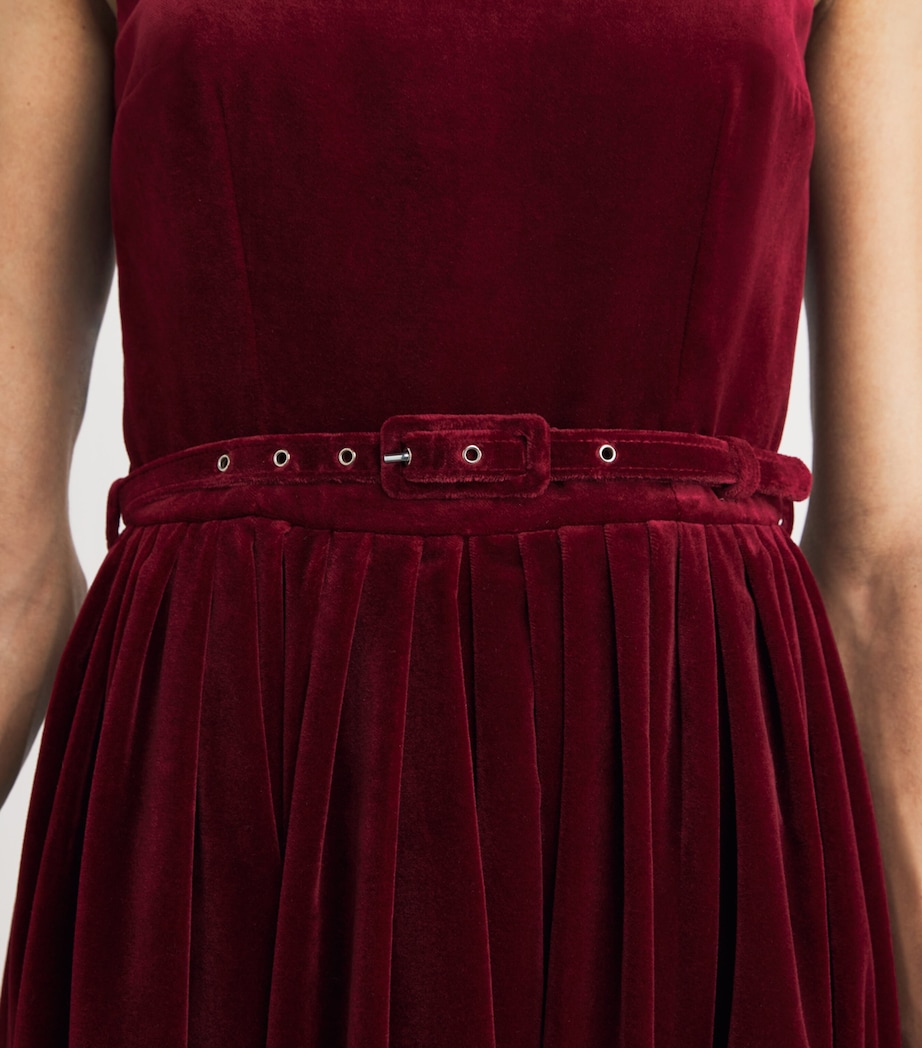 Velvet Eagle Midi Dress BURGUNDY Image 6