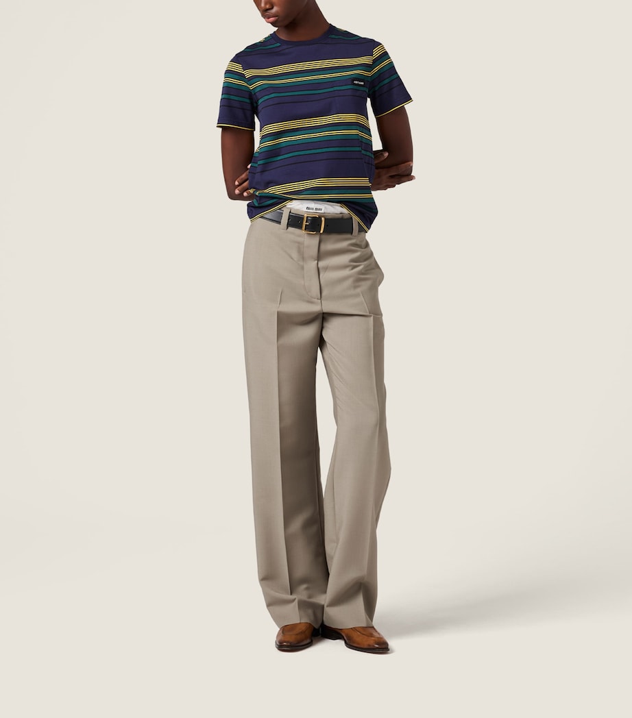 Cotton Striped T-Shirt F0V9D Image 2