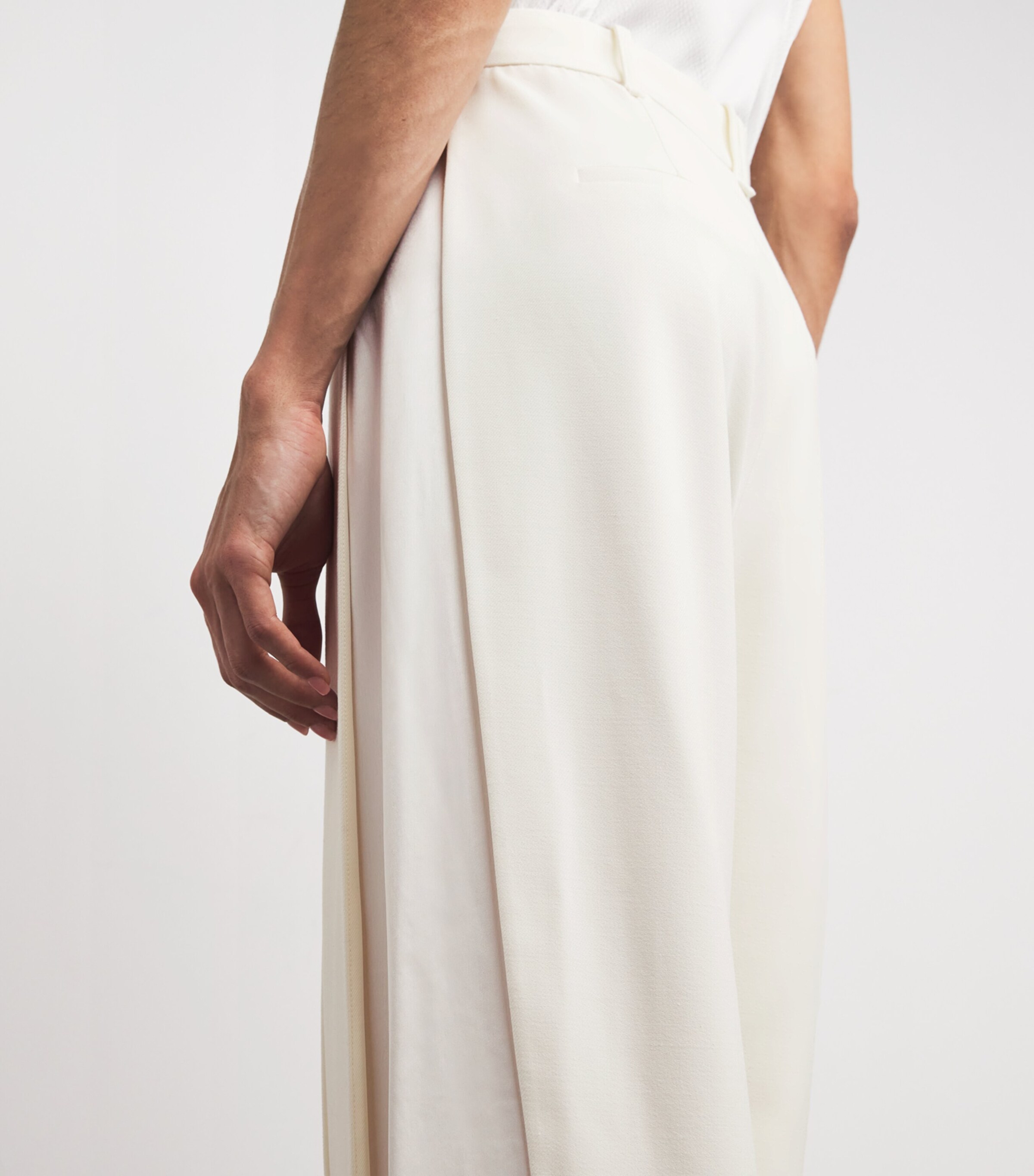 Satin Alabata Suit Trousers MCRM CREAM Image 6