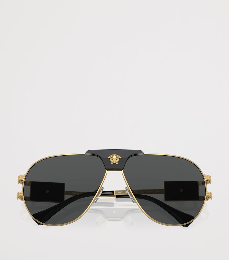 Versace Medusa Pilot Sunglasses Gold Image 5