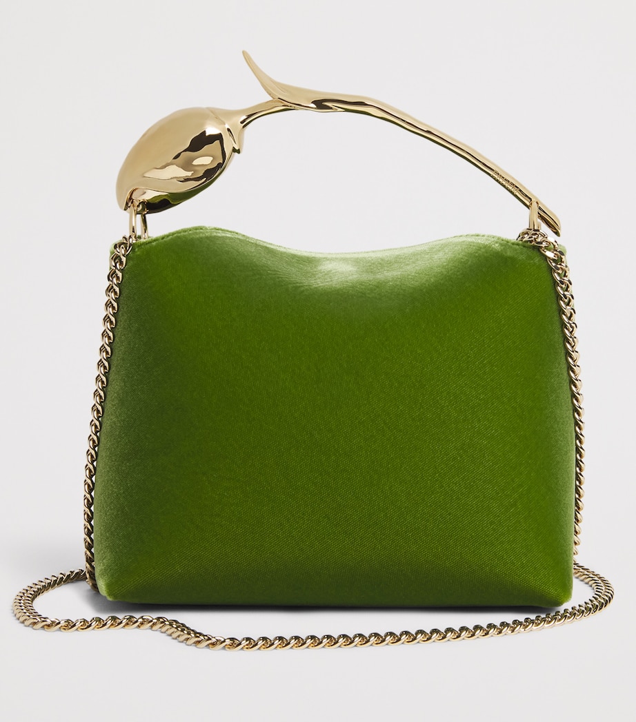 Erdem Mini Velvet Bloom Top-Handle Bag Cactus Image 5