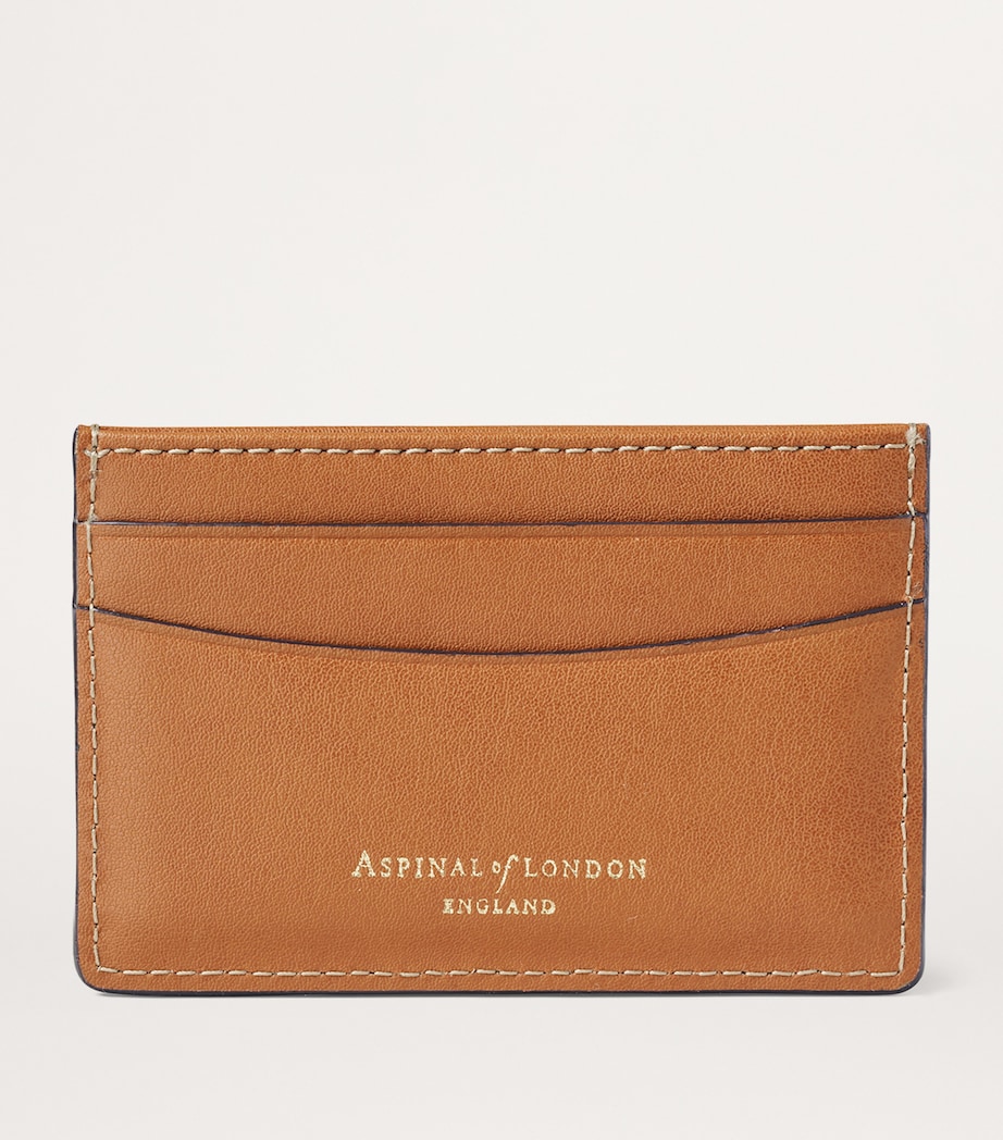 Aspinal Of London Leather Card Holder Tan Image 2