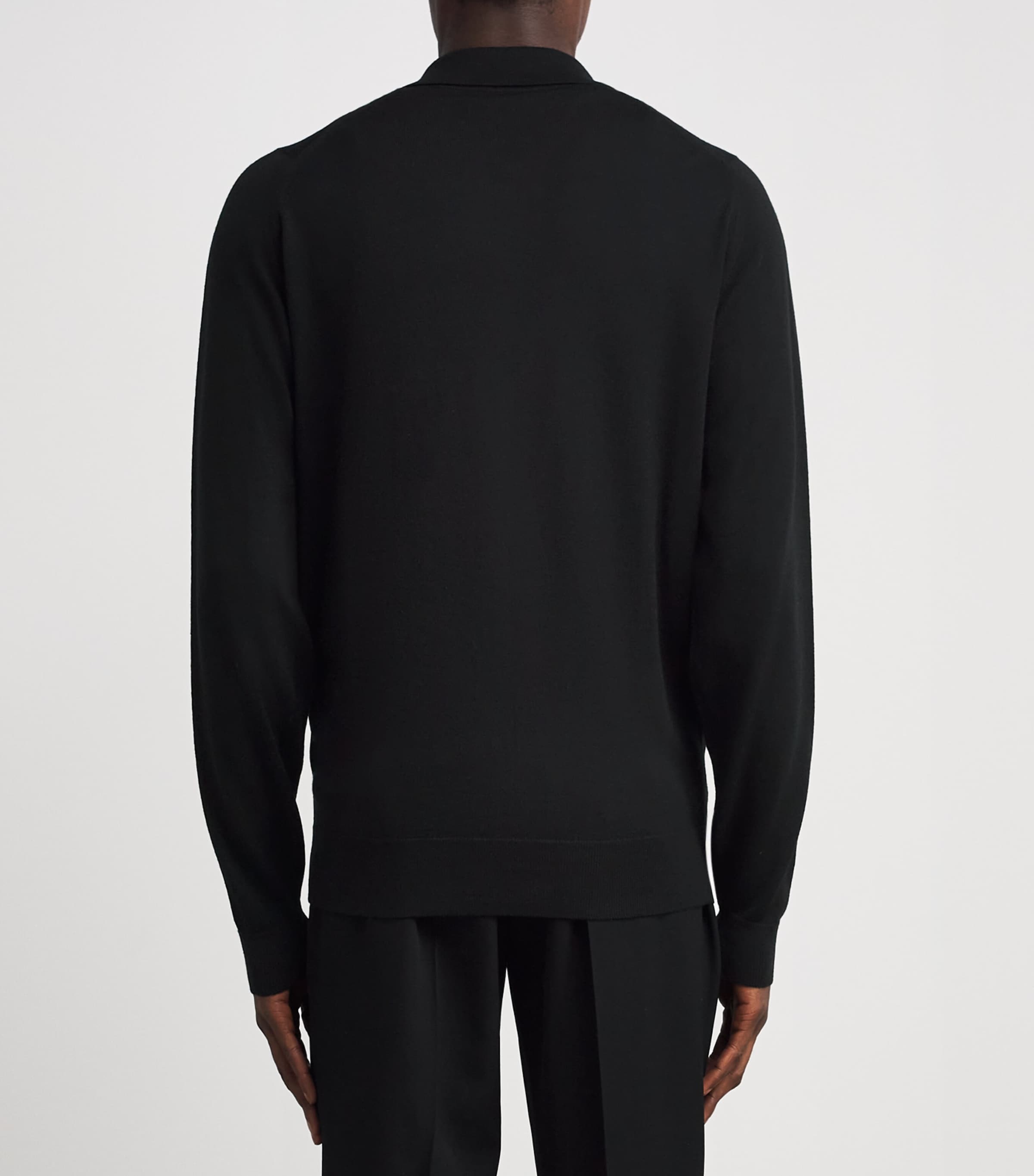 John Smedley Mens Extra Fine Merino Wool Alston Jacket Black Image 4