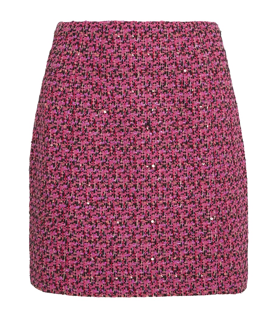 Wool-Blend Tweed Embellished Mini Skirt 1917 PINK-MULTI Image 1