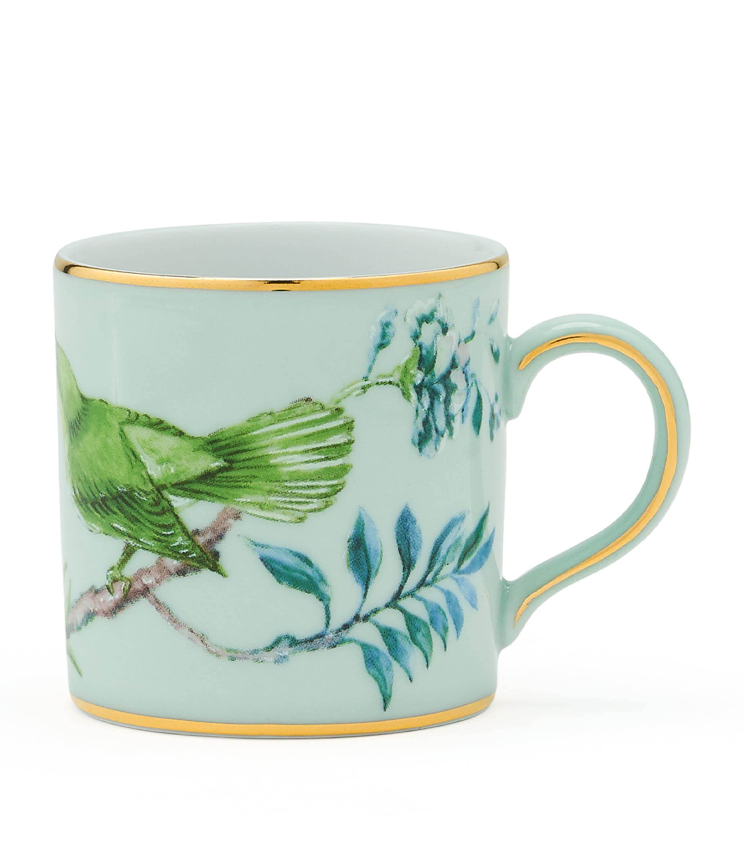 Secret Garden Coffee Cup and Saucer KELLY GREEN Image 2