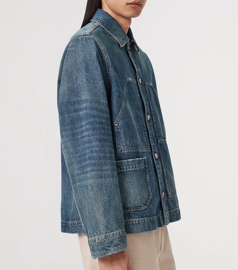 AllSaints Mens Mukesh Denim Jacket Mid Indigo Image 6