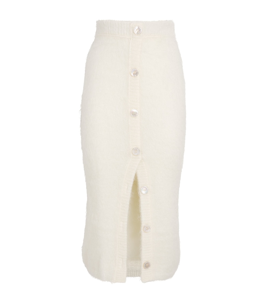 Mohair-Blend Midi Skirt 9001 WHITE Image 1