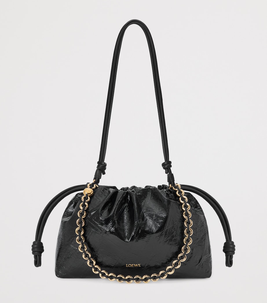 Medium Eel Leather Flamenco Purse BLACK Image 7