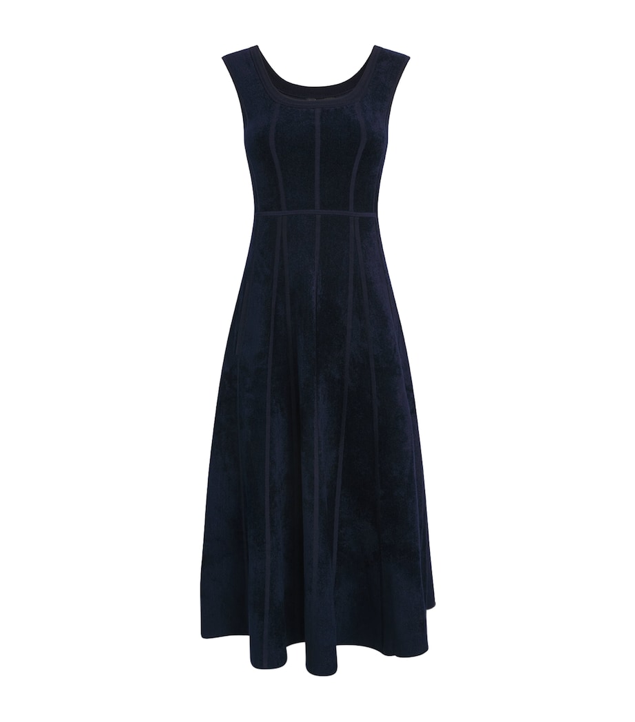 Terry Structured Midi Dress NAVY Image 1