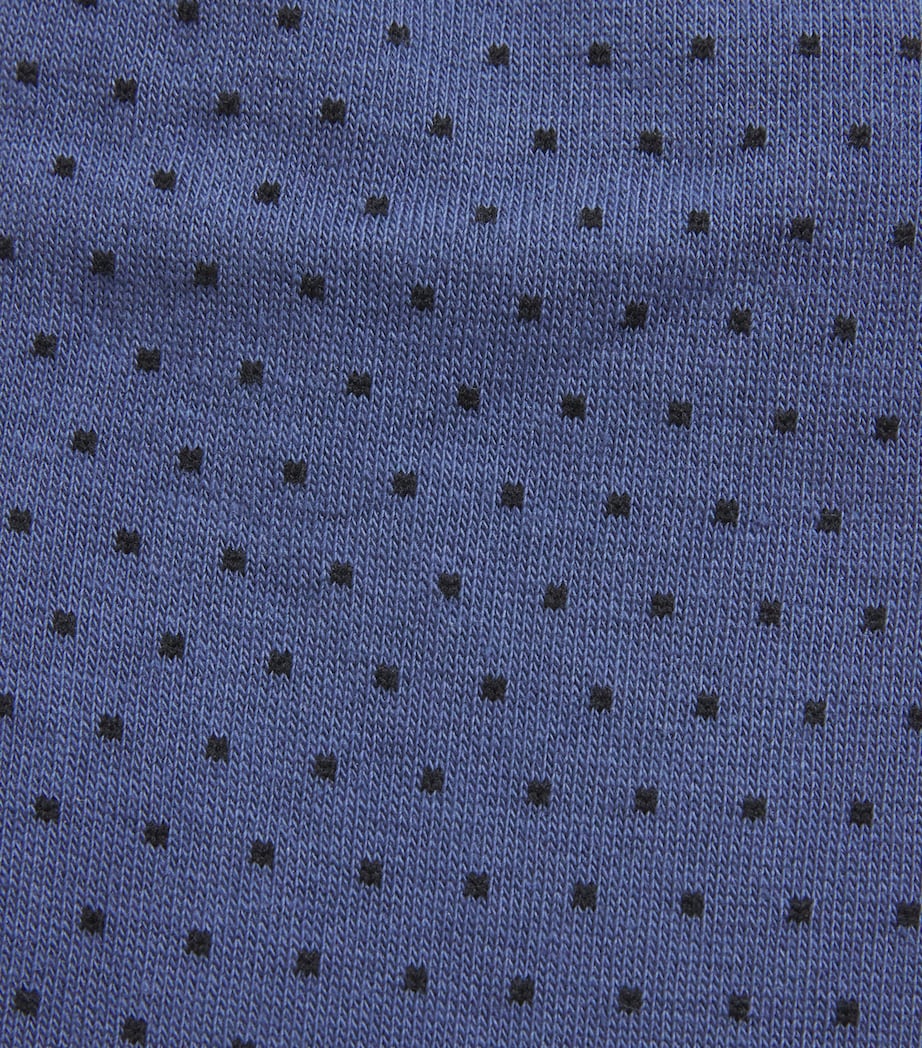 Organic Cotton-Blend Polka Dot Socks BLUE Image 2