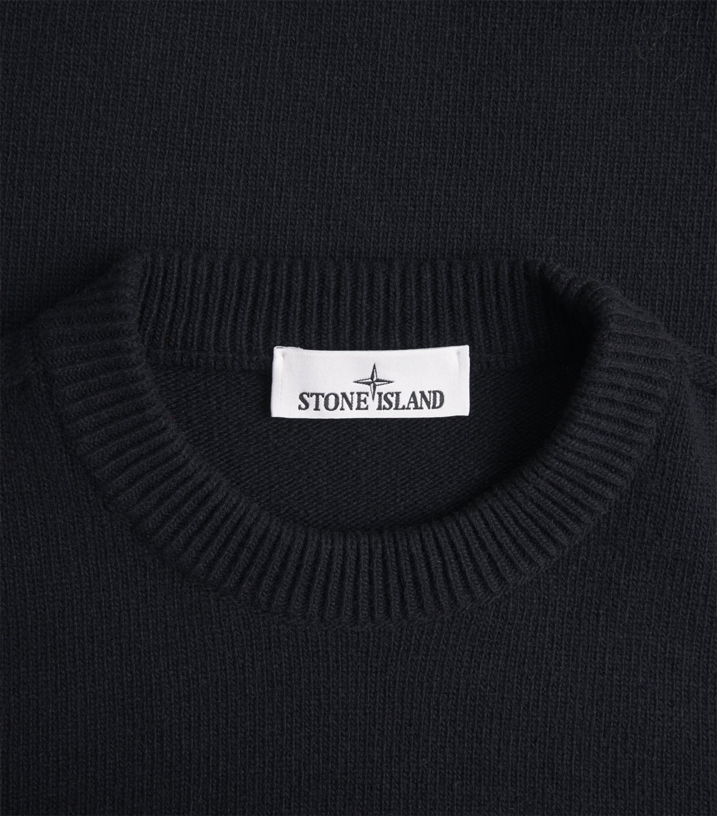 Stone Island Mens Virgin Wool-Blend Compass Sweater Image 6