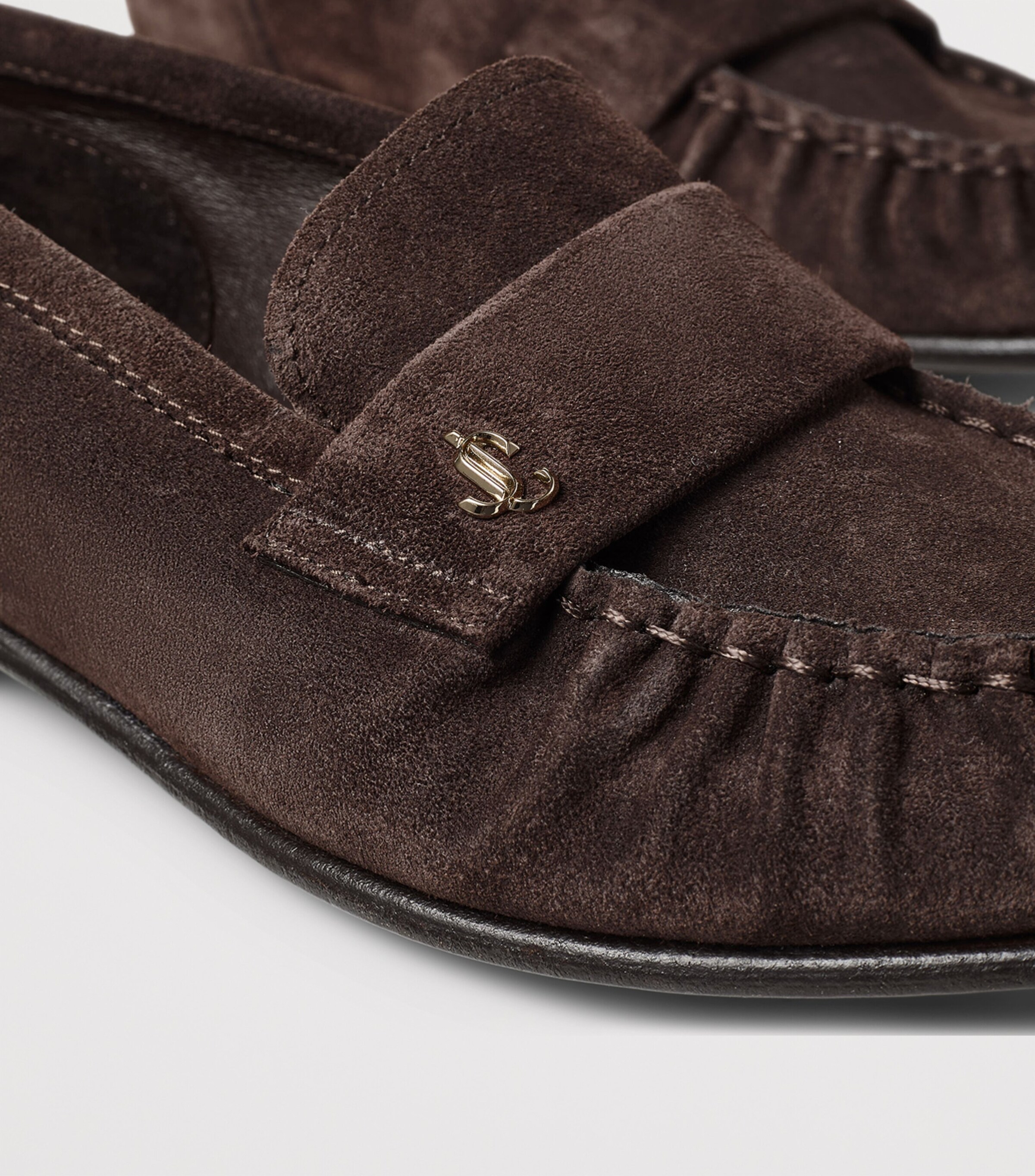 Jimmy Choo Ellis Suede Loafers Chocolate Image 6