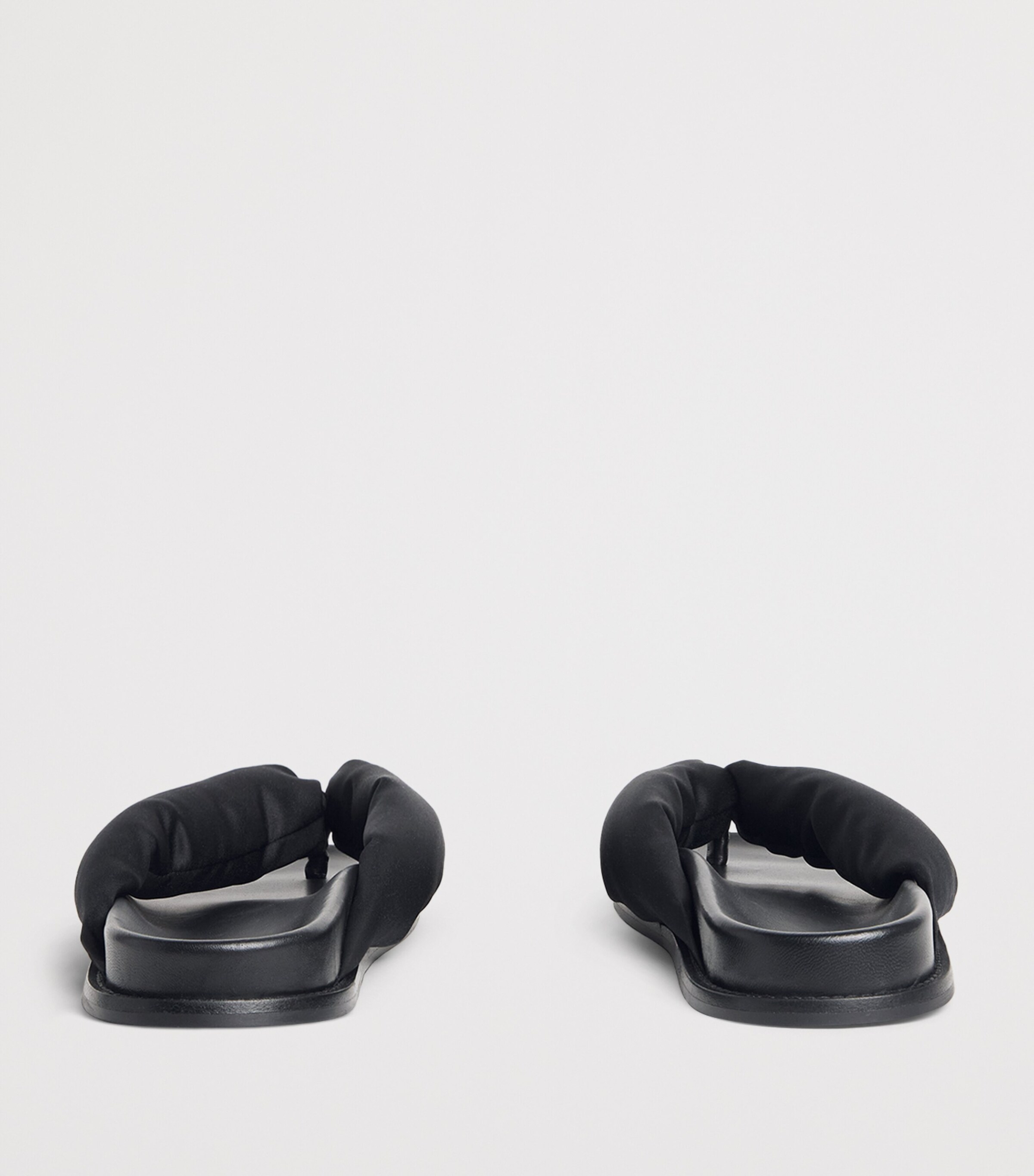 CAMILLA AND MARC Leather-Satin Nina Flip Flops Dblk Black Image 5