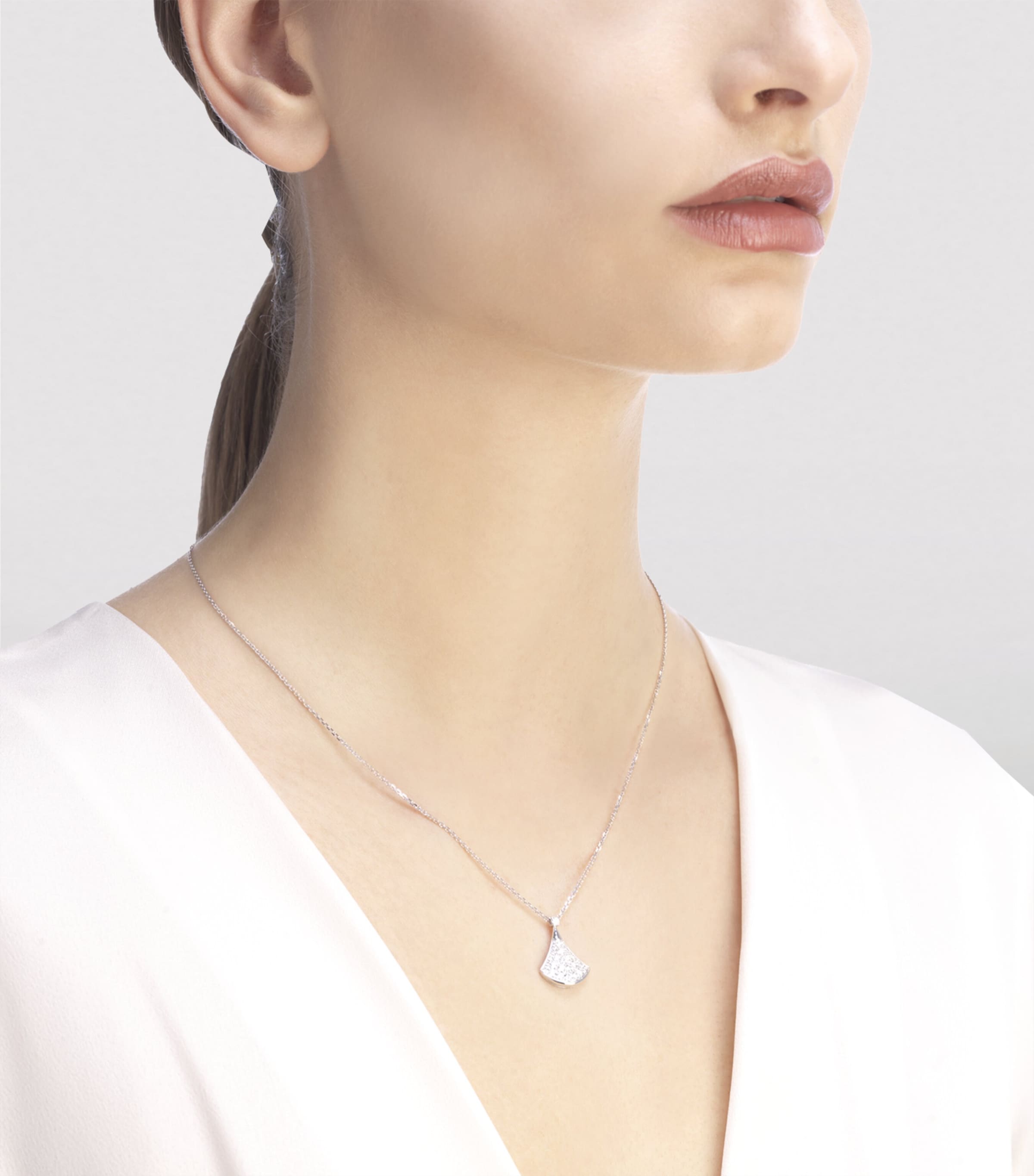 White Gold and Diamond Divas' Dream Necklace WHITE GOLD Image 2