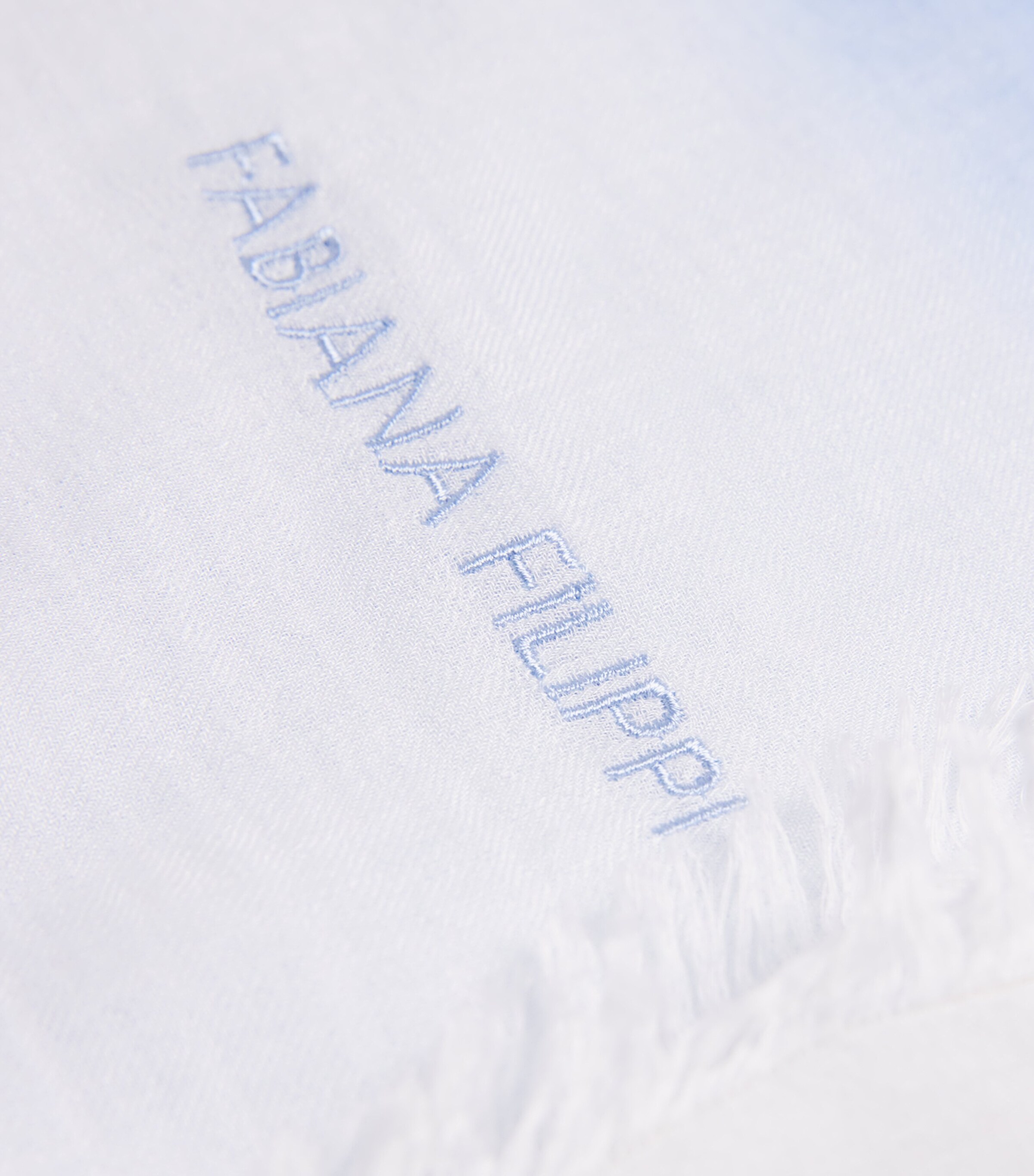 Fabiana Filippi Fringed Shawl Azzurro/burro Image 4
