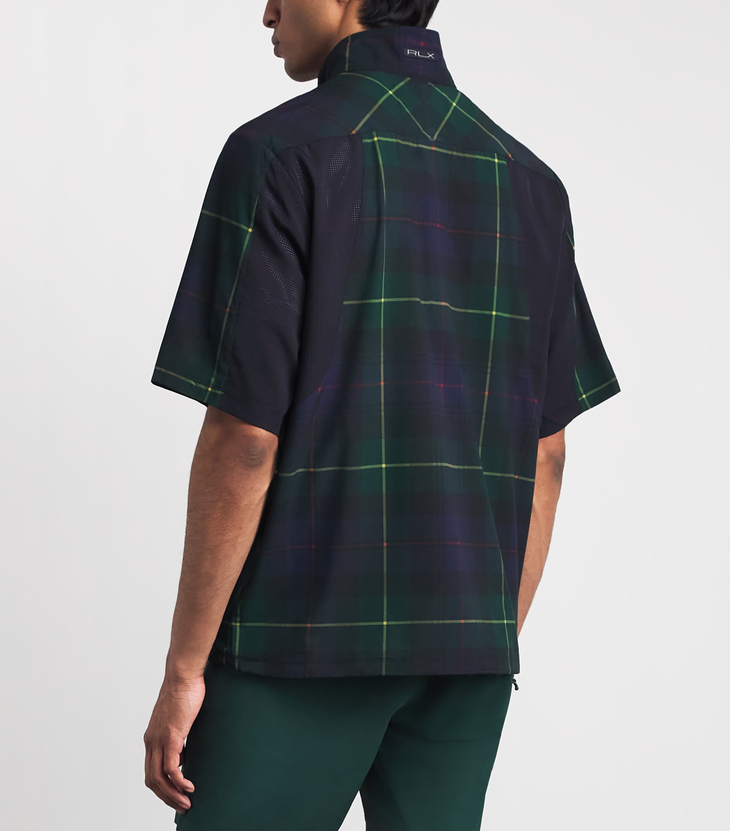 RLX Ralph Lauren Mens Half-Zip Running T-Shirt Tartan Image 5