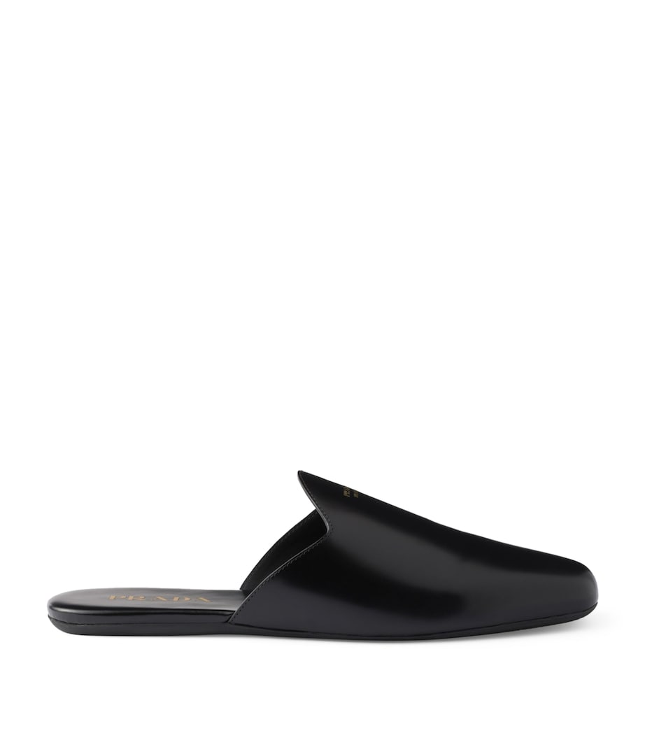 Leather Flat Mules F0002 Image 1
