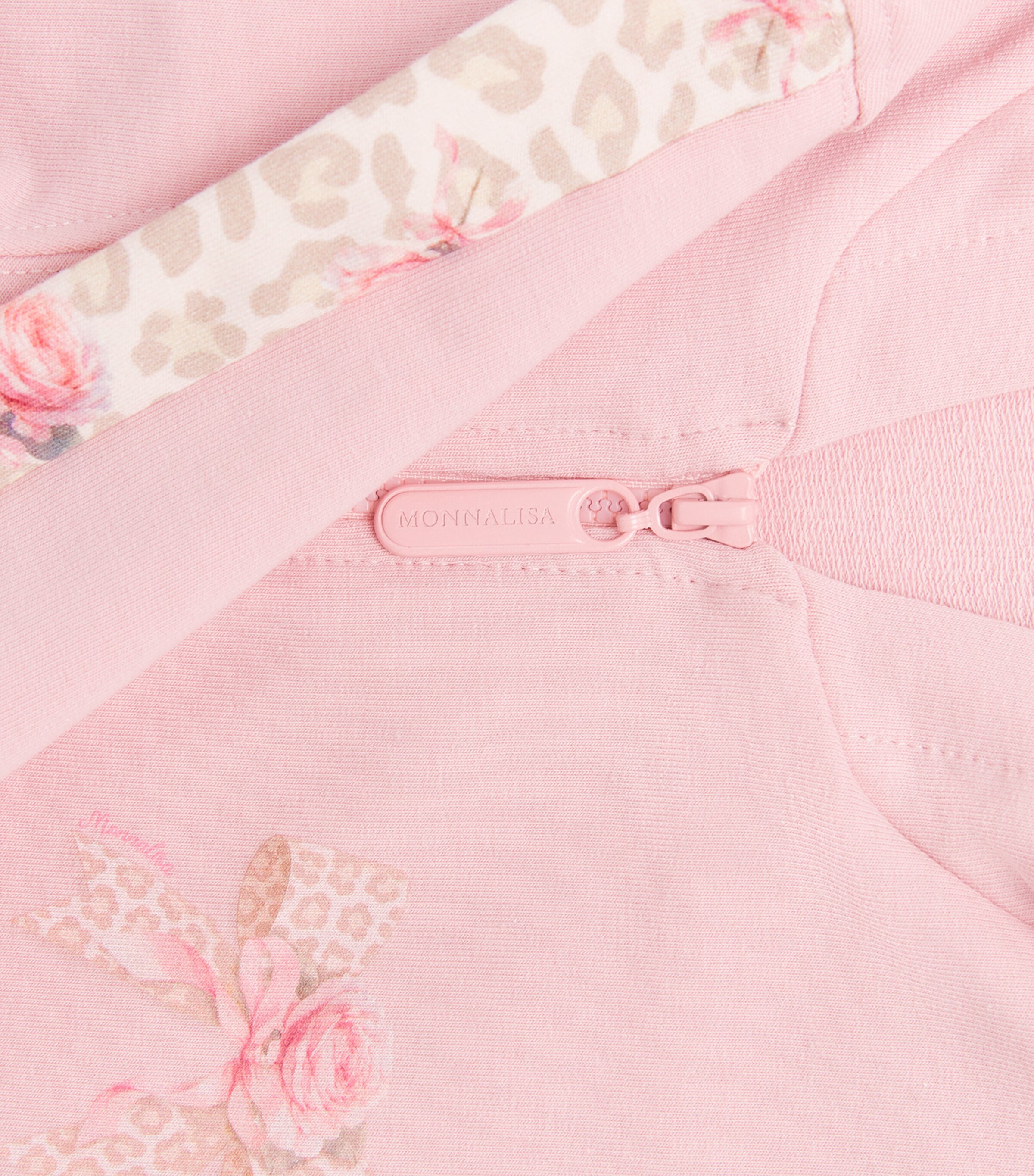Monnalisa Bow and Rose Hoodie (6 Months-6 Years) Lotus Image 3