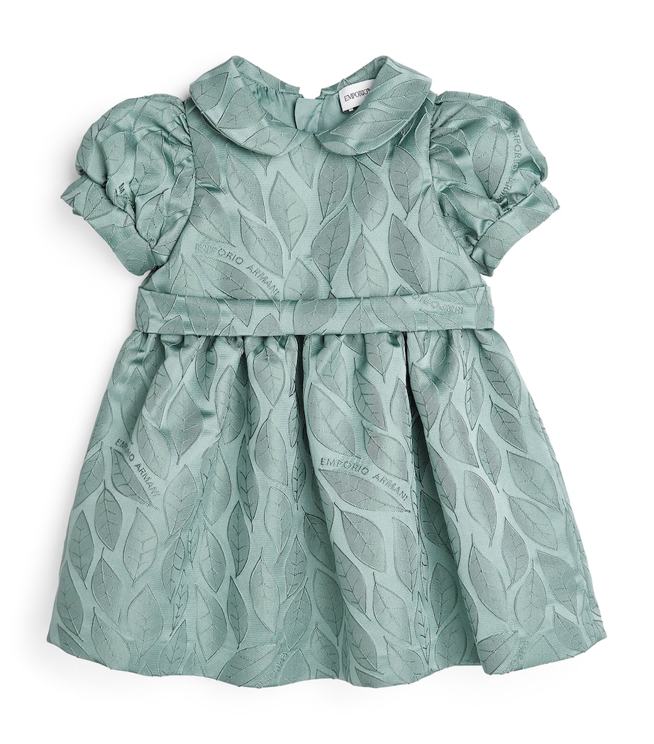 Leaf Jacquard Dress (6-36 Months) F7009 GREEN FANT. Image 1