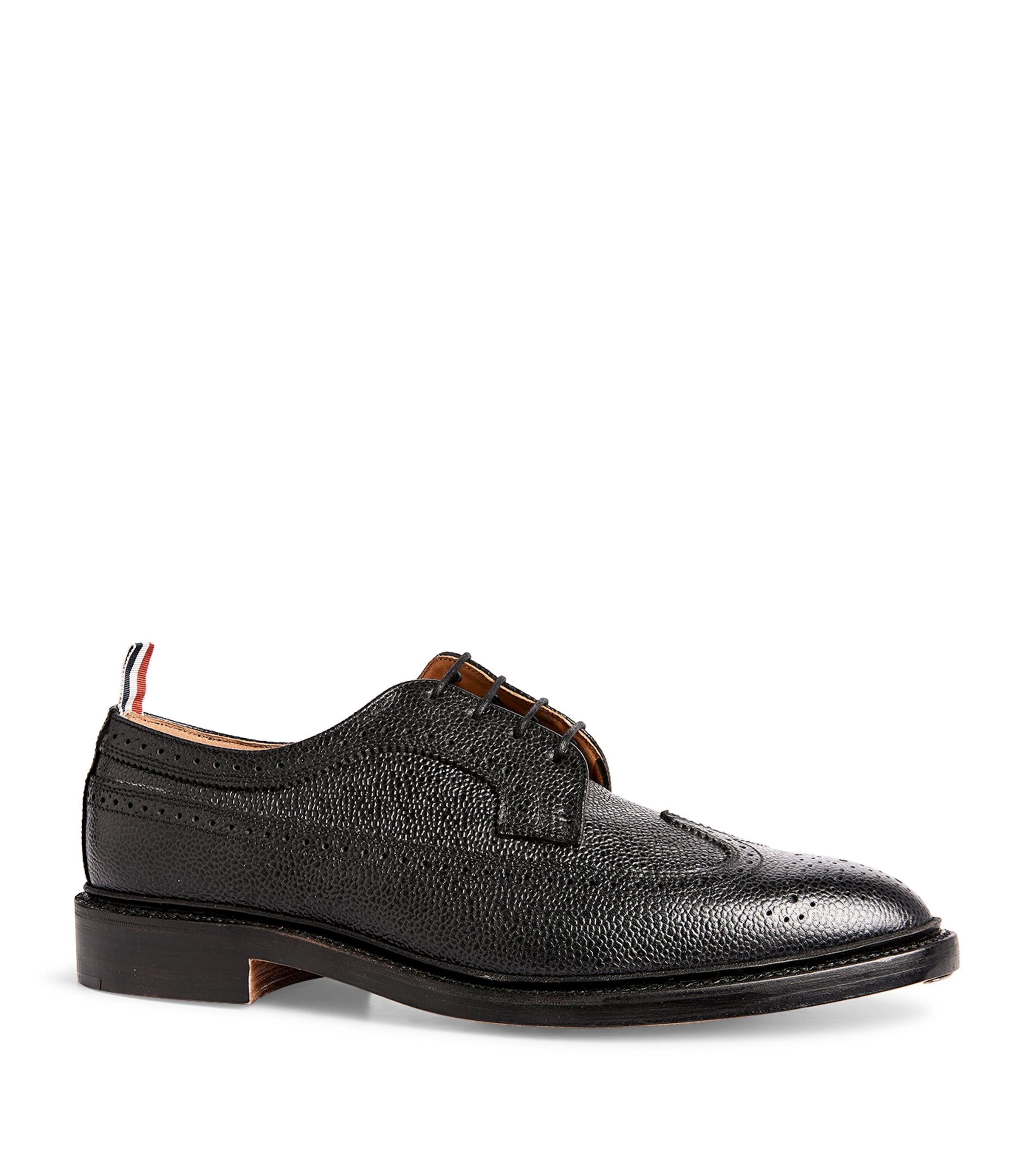 Leather Longwing Brogues BLACK Image 4