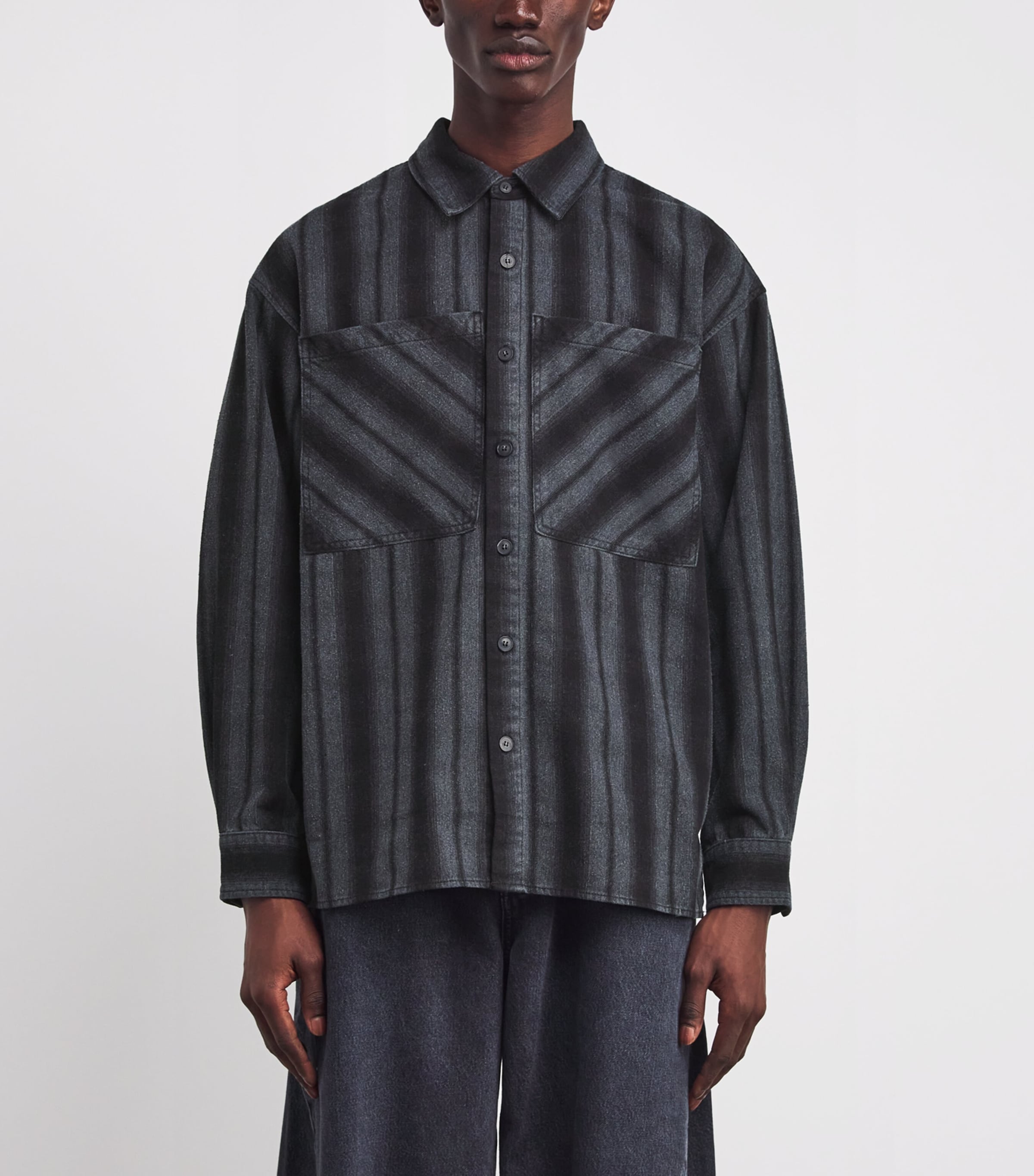 Cotton-Blend Stripe Brennan Shirt UMRA Image 3