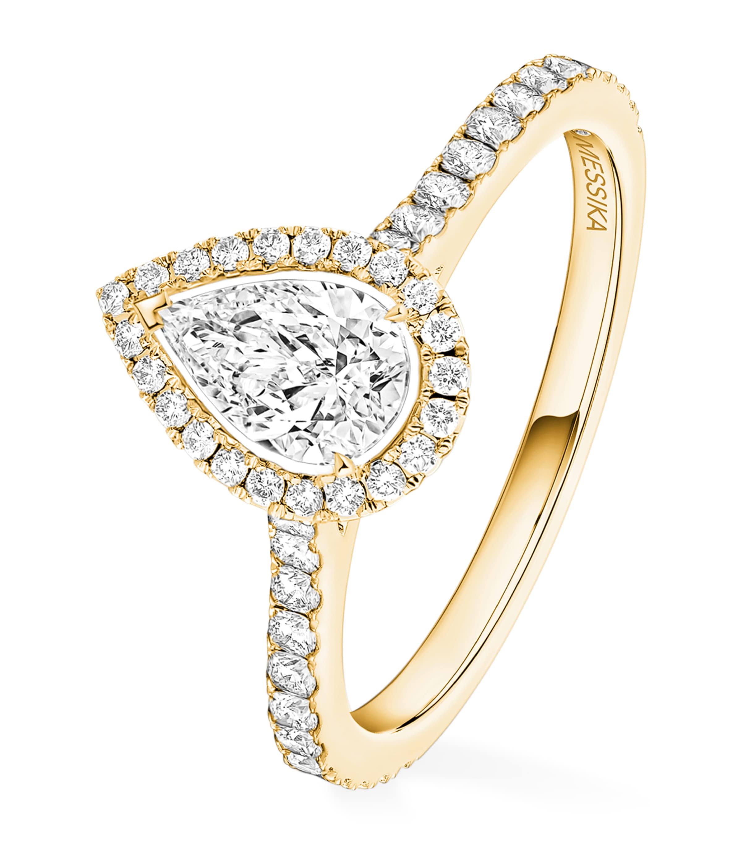 Messika Joy Yellow Gold and Diamond Solitaire Ring White Gold Image 1