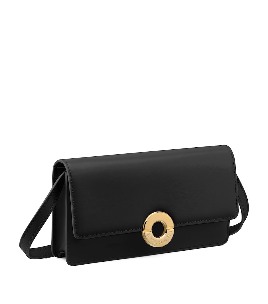 Leather Roma Clutch Bag BLACK Image 1