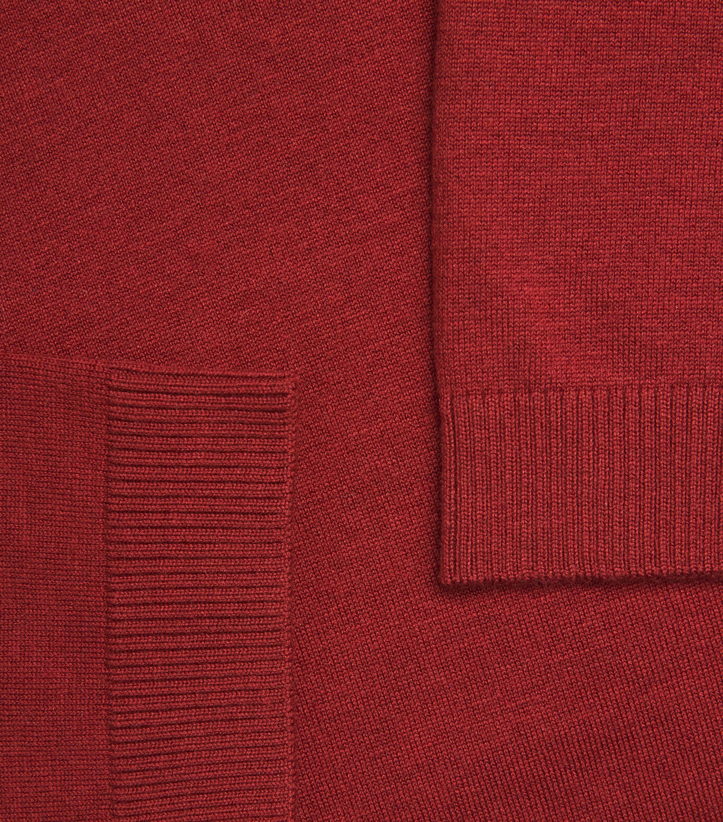 Knit Crew-Neck Sweater BERRY RED Image 5