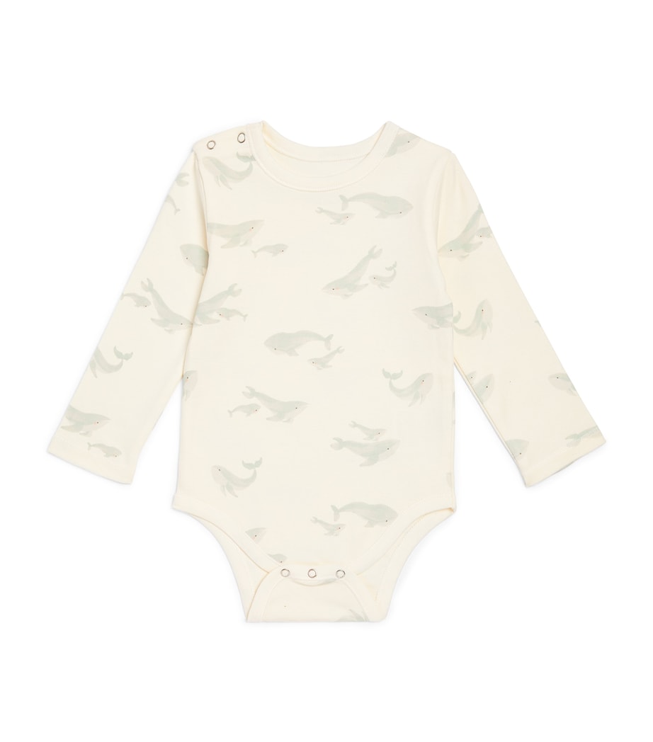 Cotton Whale Print Bodysuit (0-18 Months) FOLLOW ME WHALE Image 1