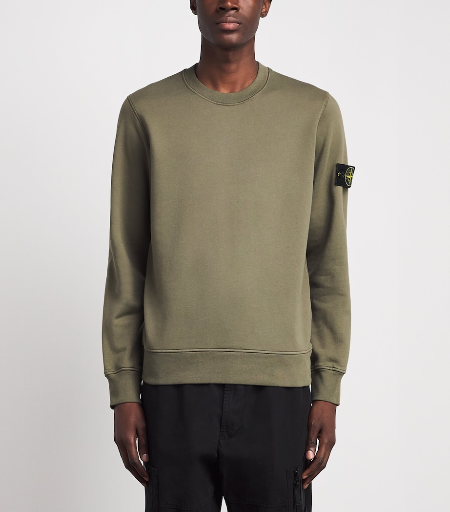 Stone Island Mens Compass Logo Sweatshirt Image 4