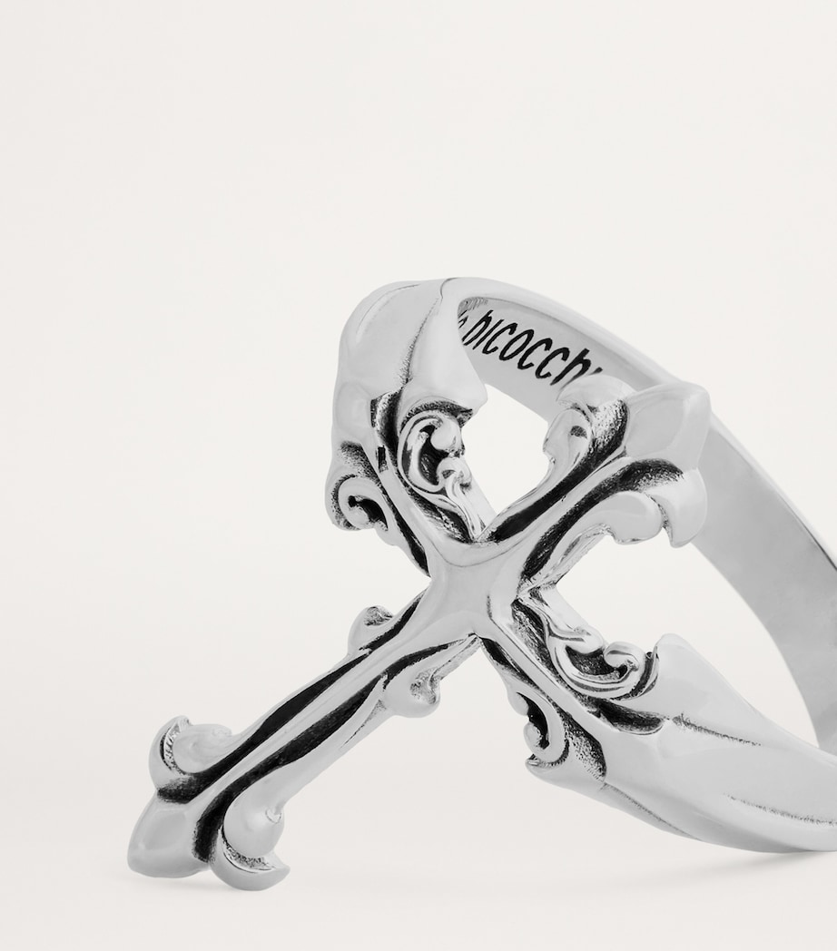 Sterling Silver Avelli Cross Ring SILVER Image 5