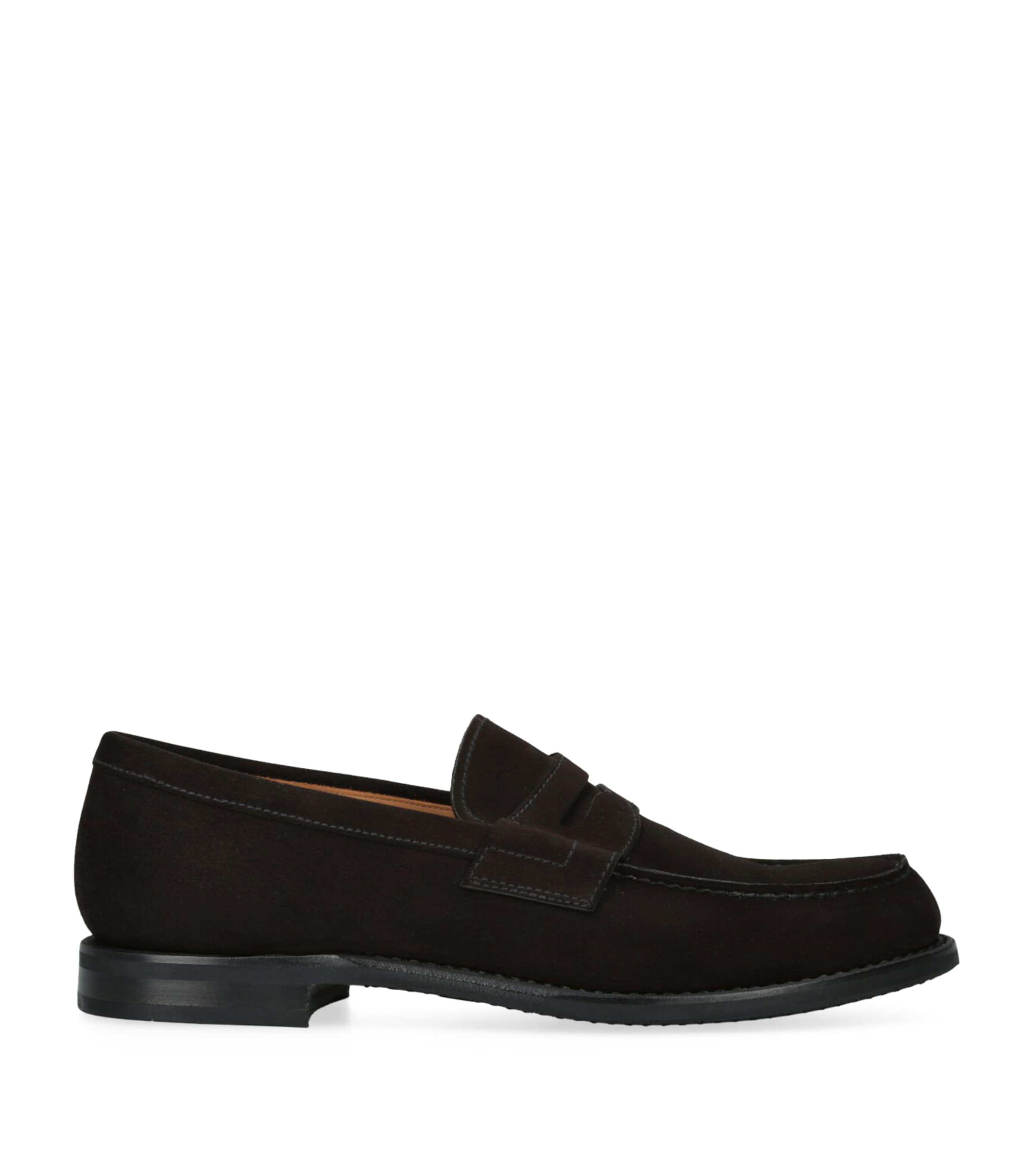 Church's Gateshead Suede Penny Loafers In Black