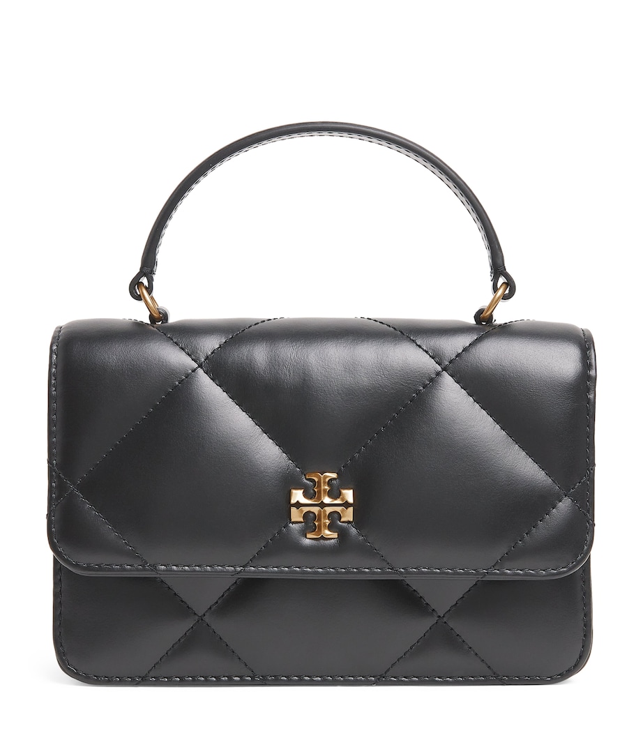 Mini Leather Kira Top-Handle Bag BLACK Image 1