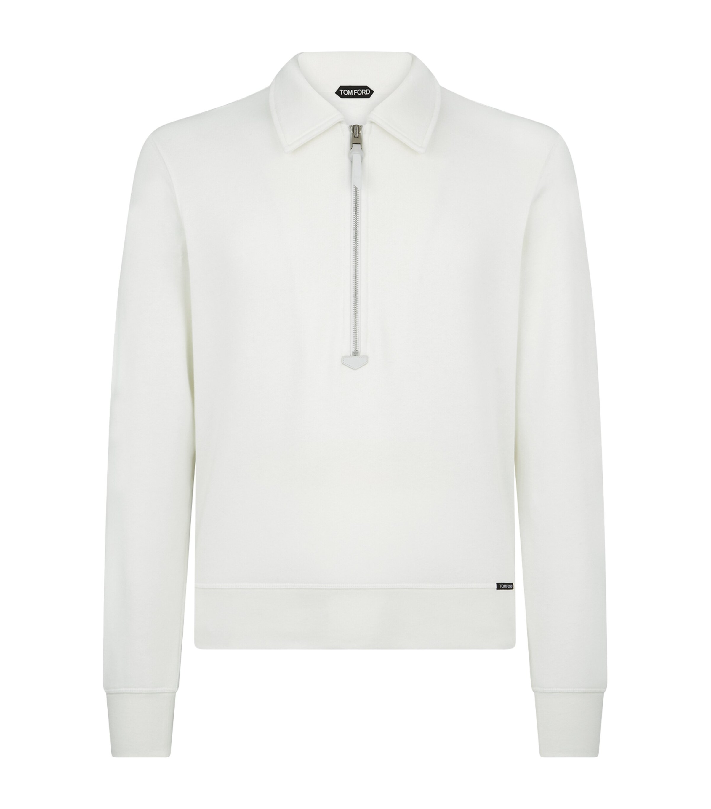 TOM FORD Cotton-Cashmere Half-Zip Sweatshirt | Men Clothing | Sweatshirts & Hoodies | Designers | Tom Ford