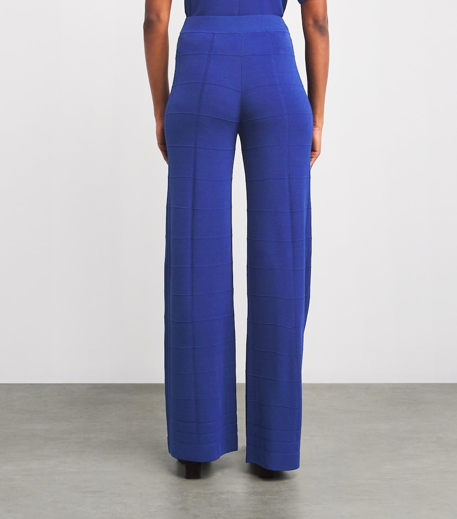 Grid Knit Straight Trousers COBALT Image 4