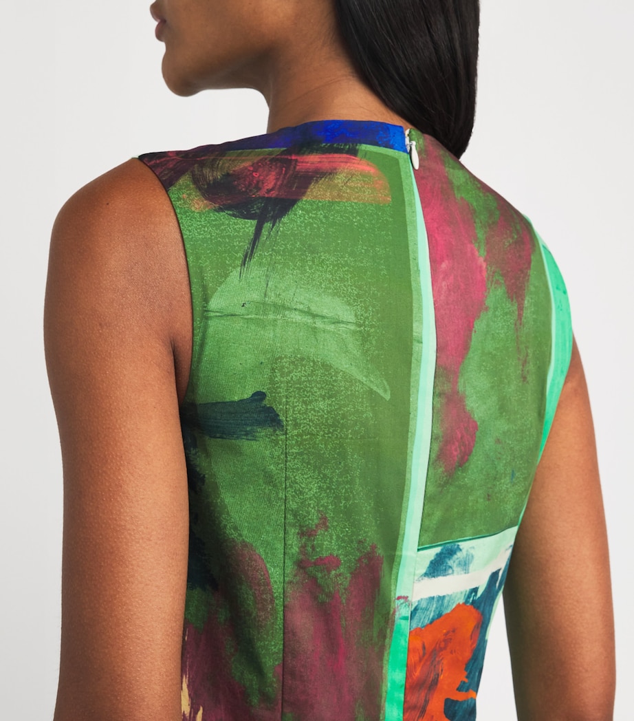 Cotton Bow-Detail Nura Midi Dress SPRMNT PCTRIAL PRNT Image 4