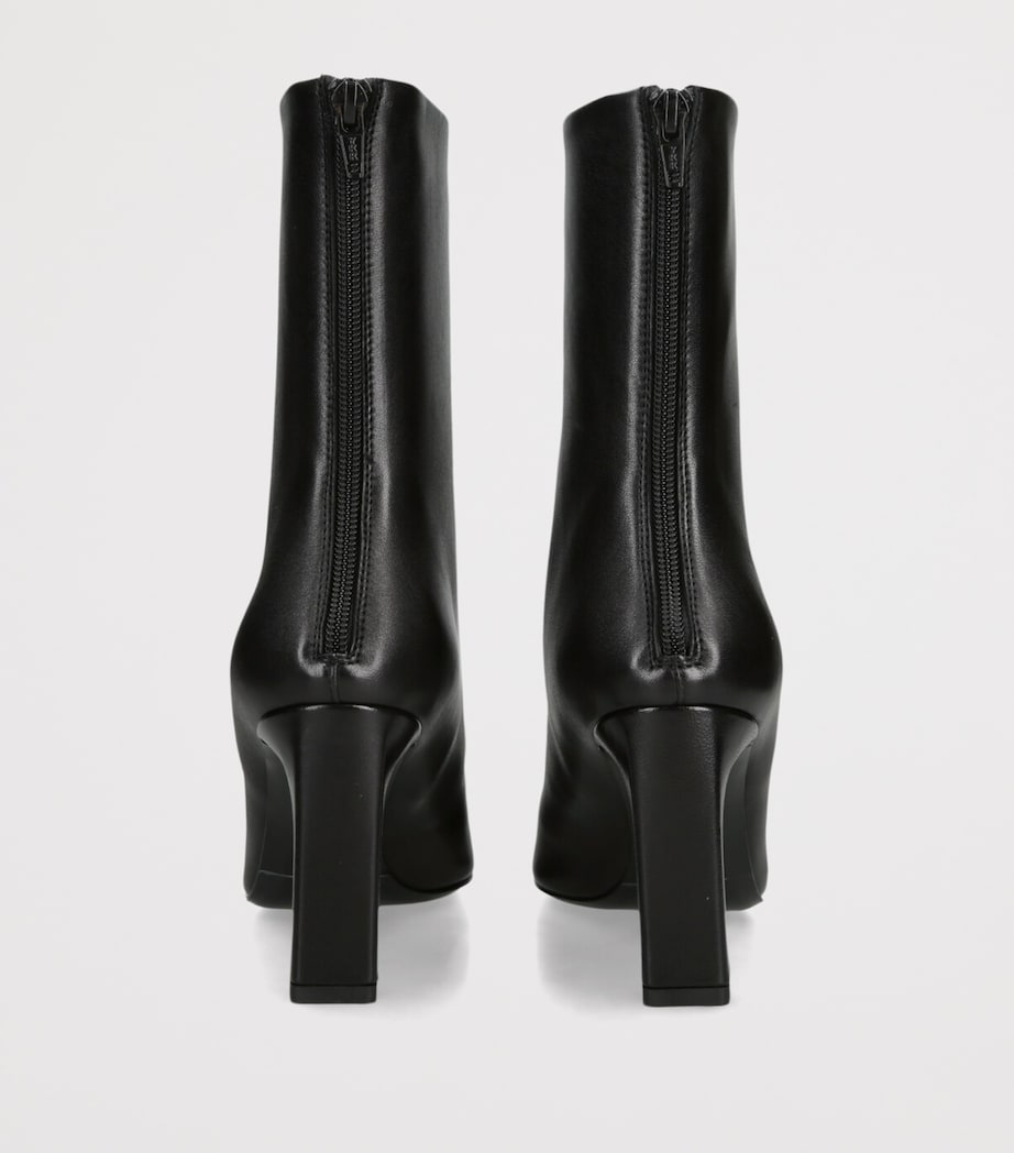 Toteme Calfskin Bar Ankle Boots 85 Black Image 2