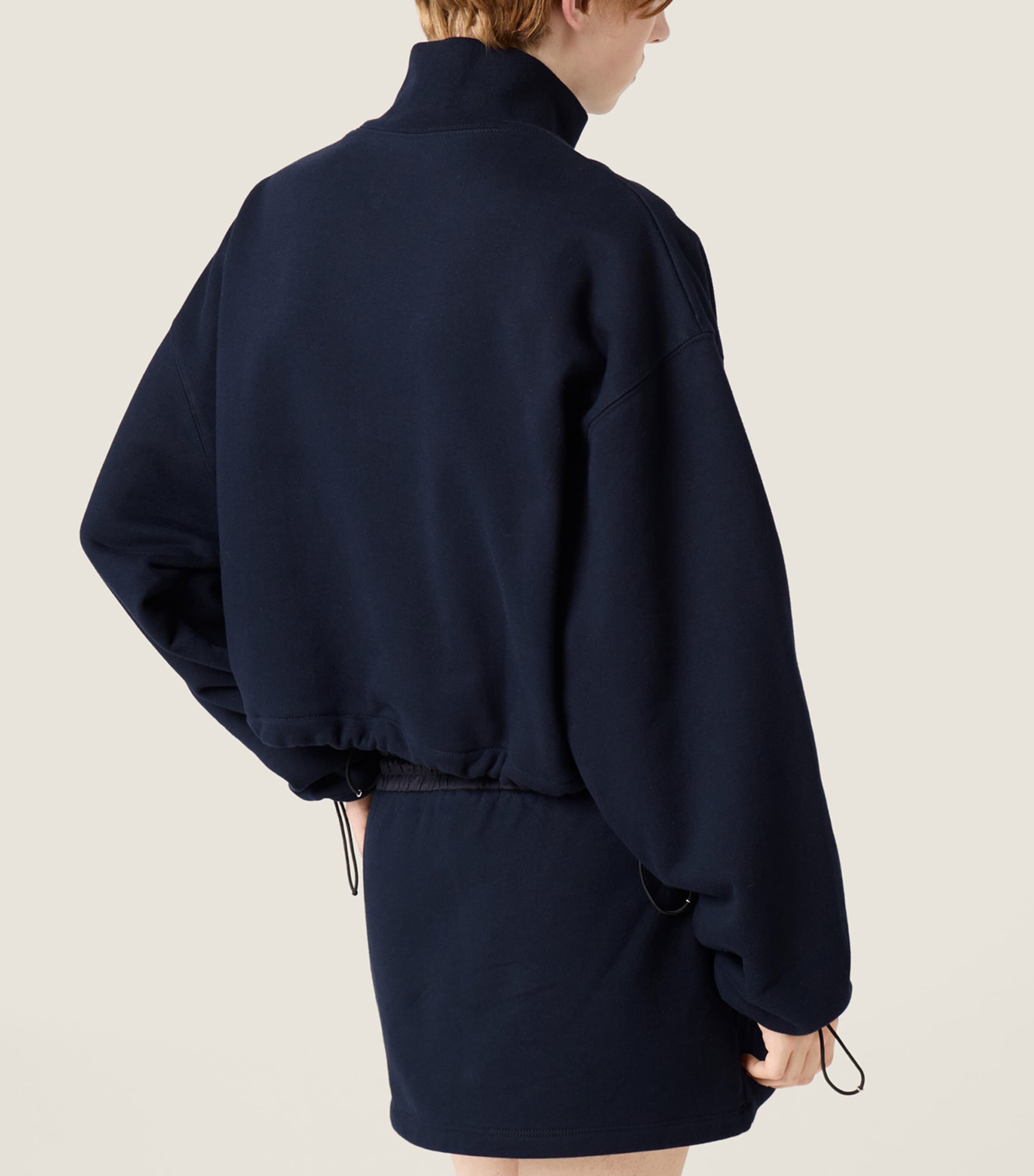 Miu Miu Womens Cotton Logo Zip-Up Sweatshirt Image 3