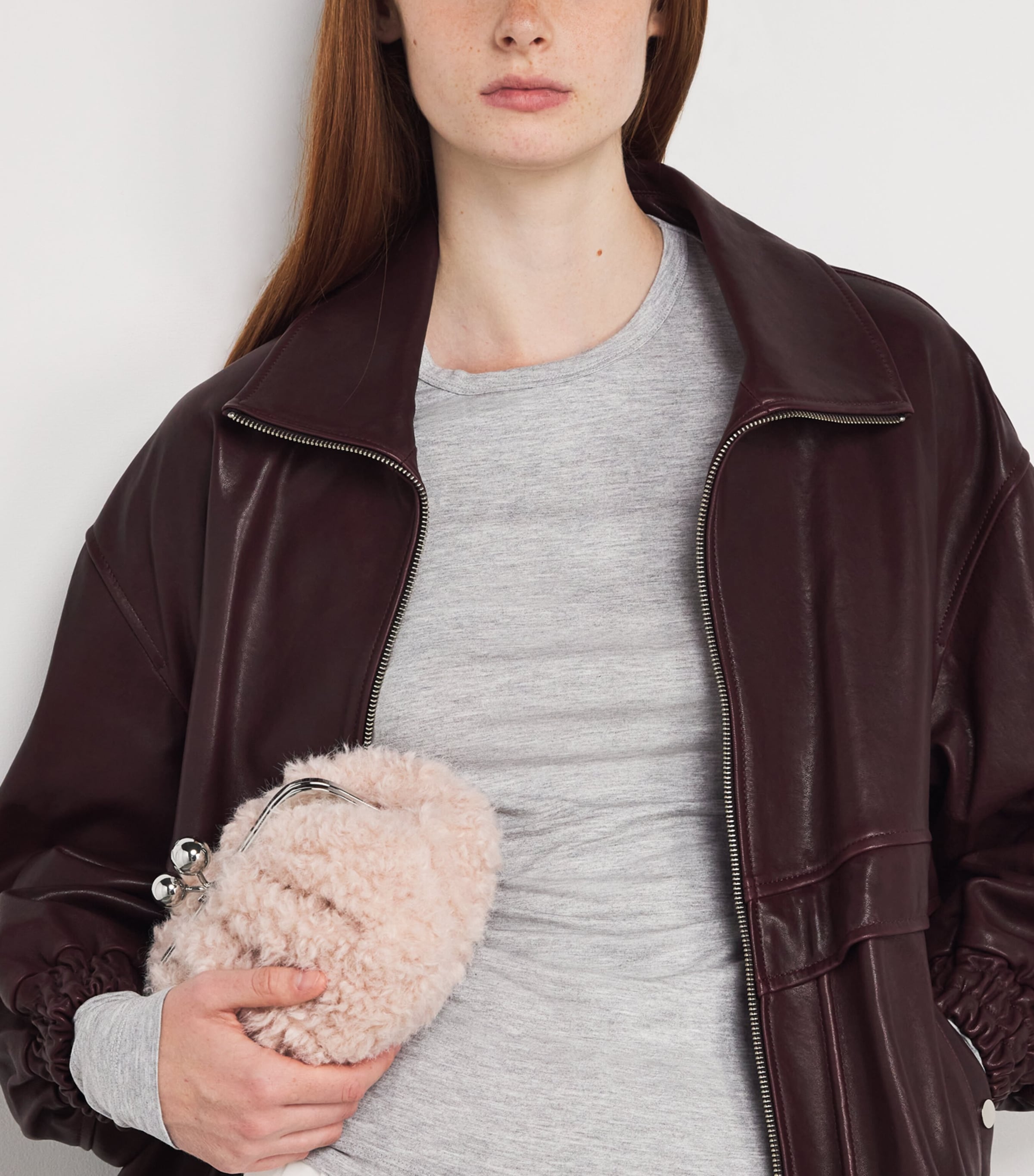 Draped Long-Sleeve T-Shirt MELANGE GREY Image 6