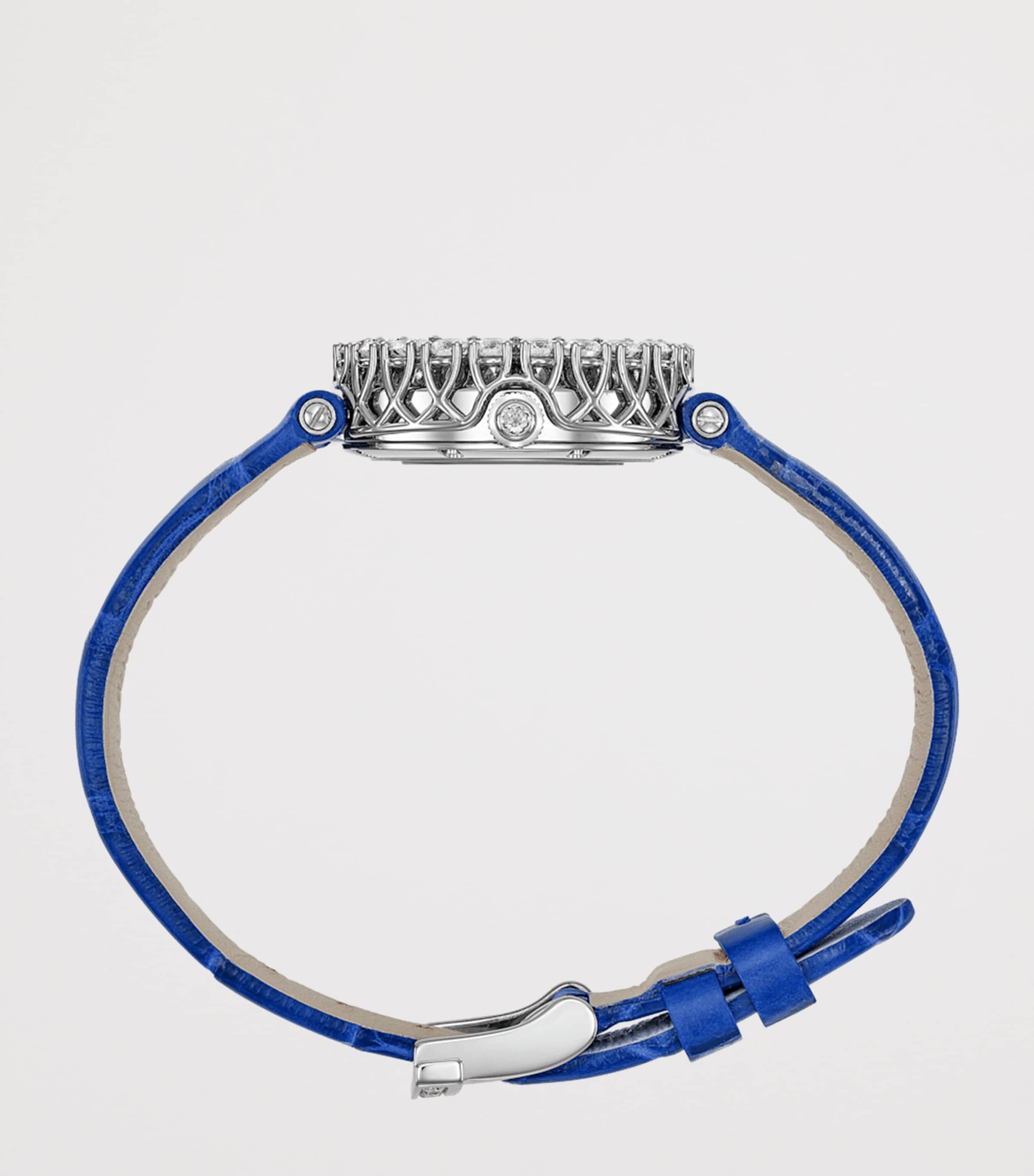 White Gold, Diamond and Agate L'Heure du Diamant Watch 26mm 18K WHITE GOLD Image 3