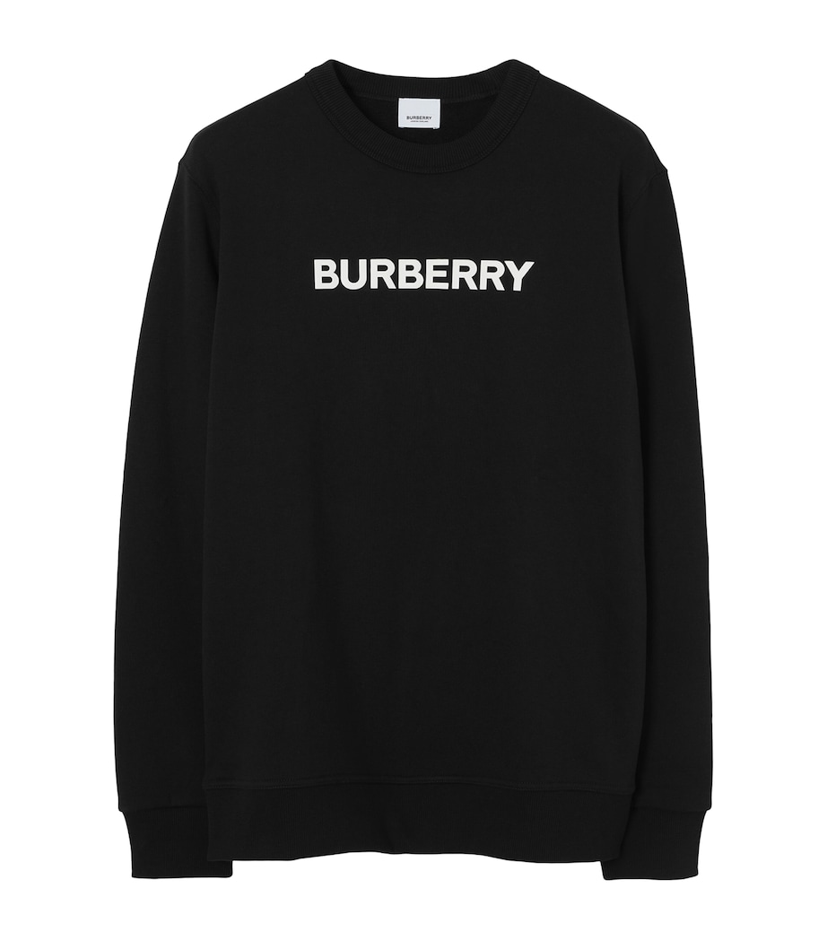 Cotton Logo Sweatshirt BLACK Image 1