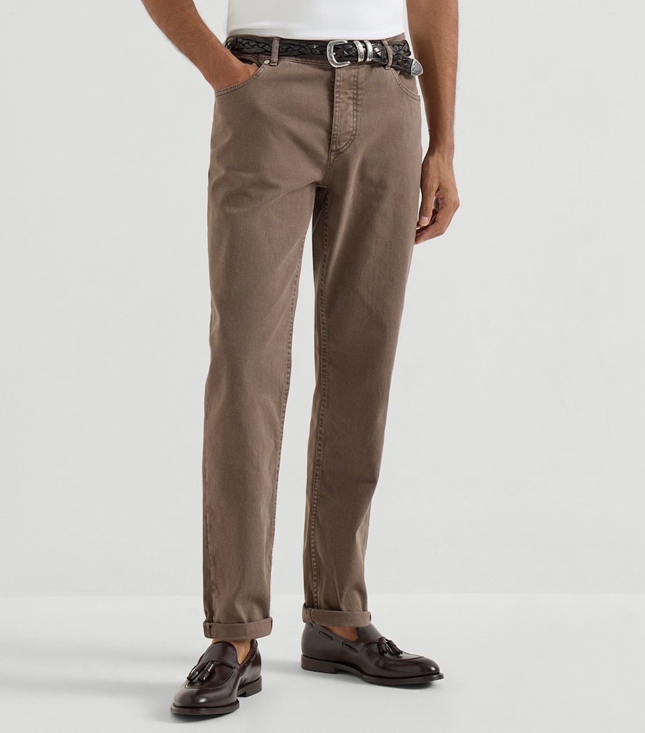 Garment-Dyed Comfort Cotton Jeans C7503 Image 3