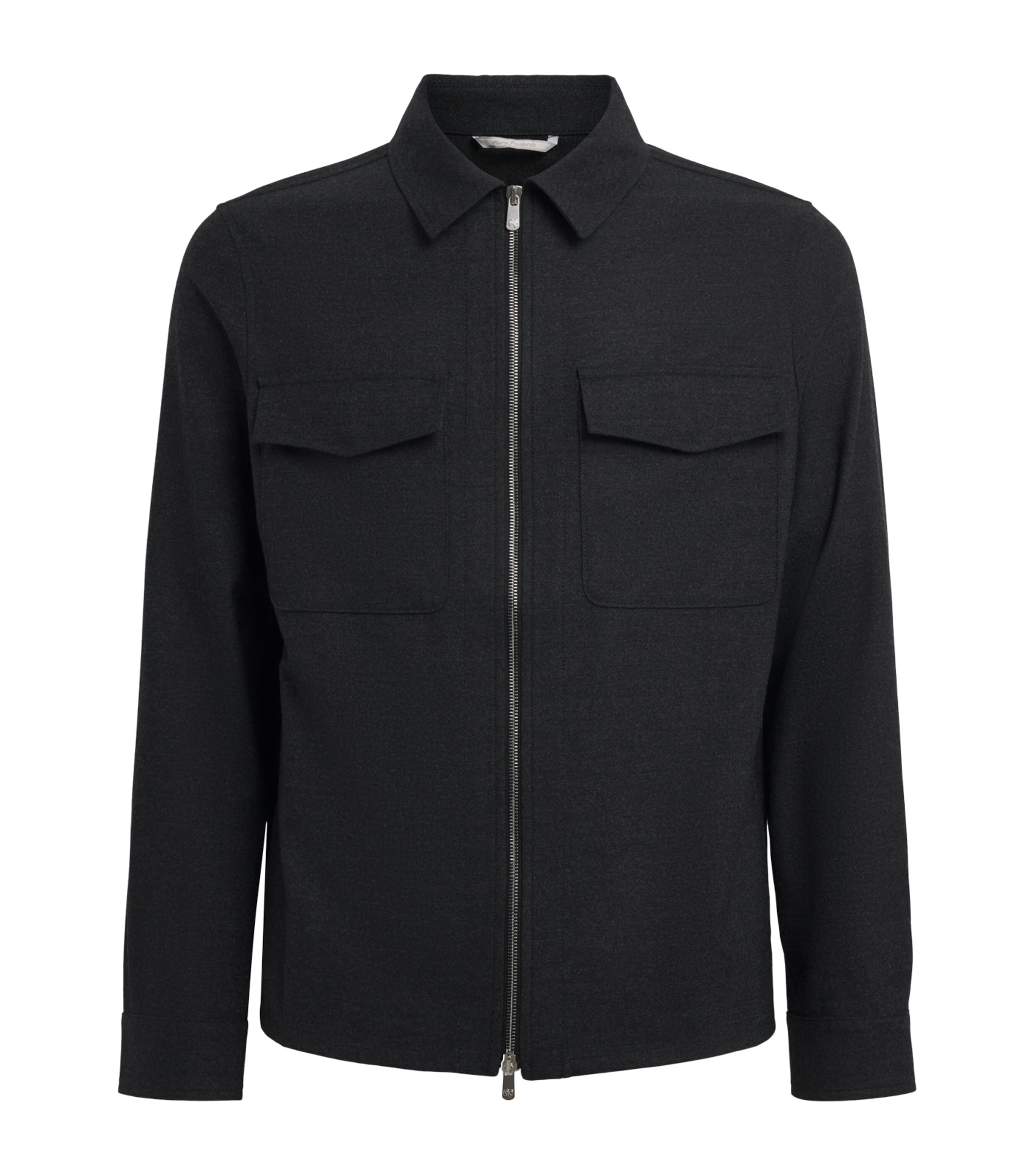 Marco Pescarolo Womens Stretch-Cashmere 2-Way Zip Jacket Grey Image 1