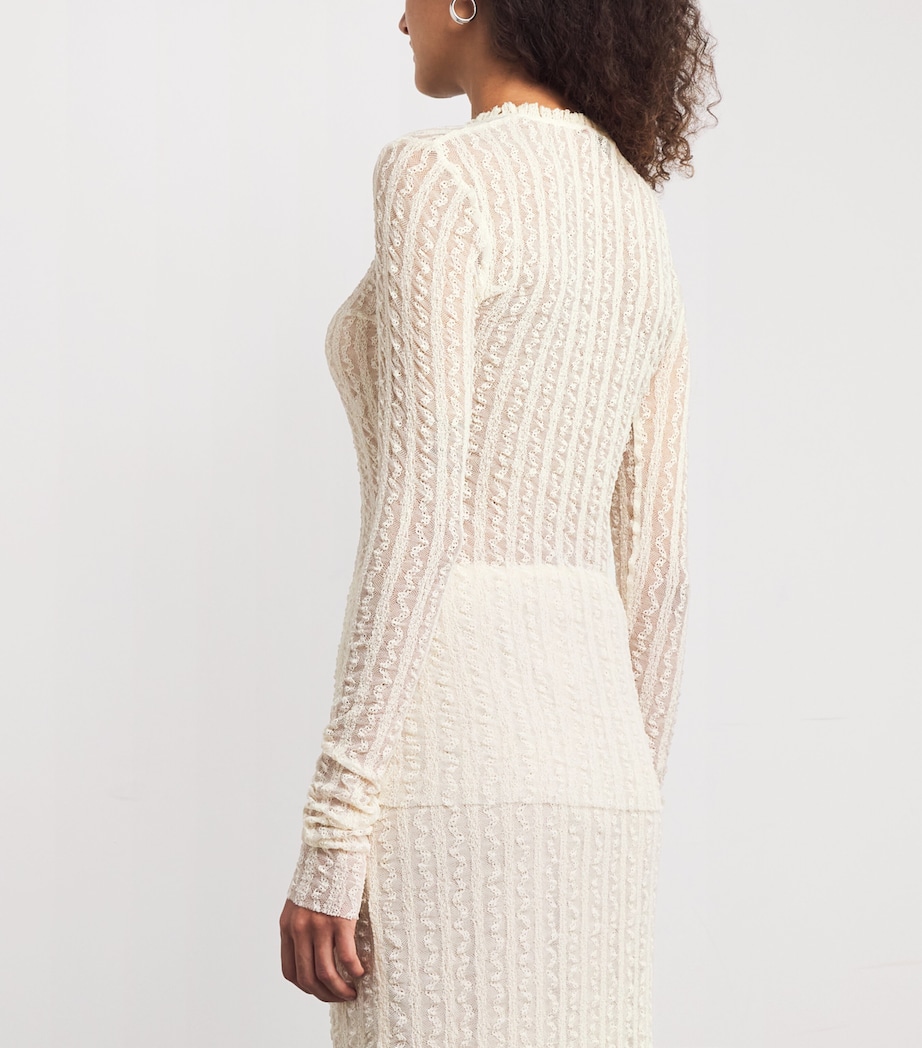 Lace Long-Sleeve T-Shirt ECRU Image 4