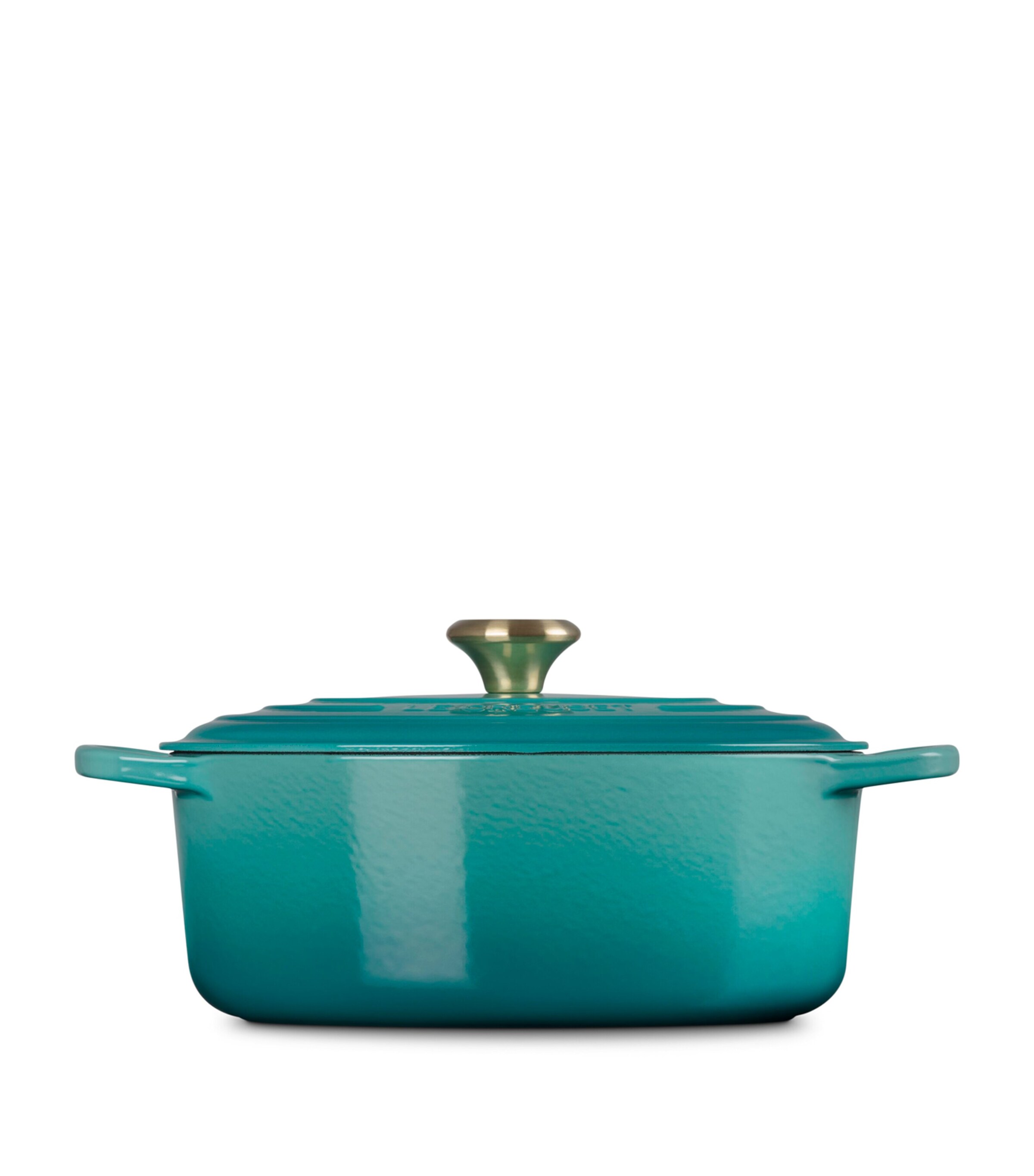 Le Creuset Cast Iron Oval Casserole Dish (29cm) Bleu Riviera Image 3